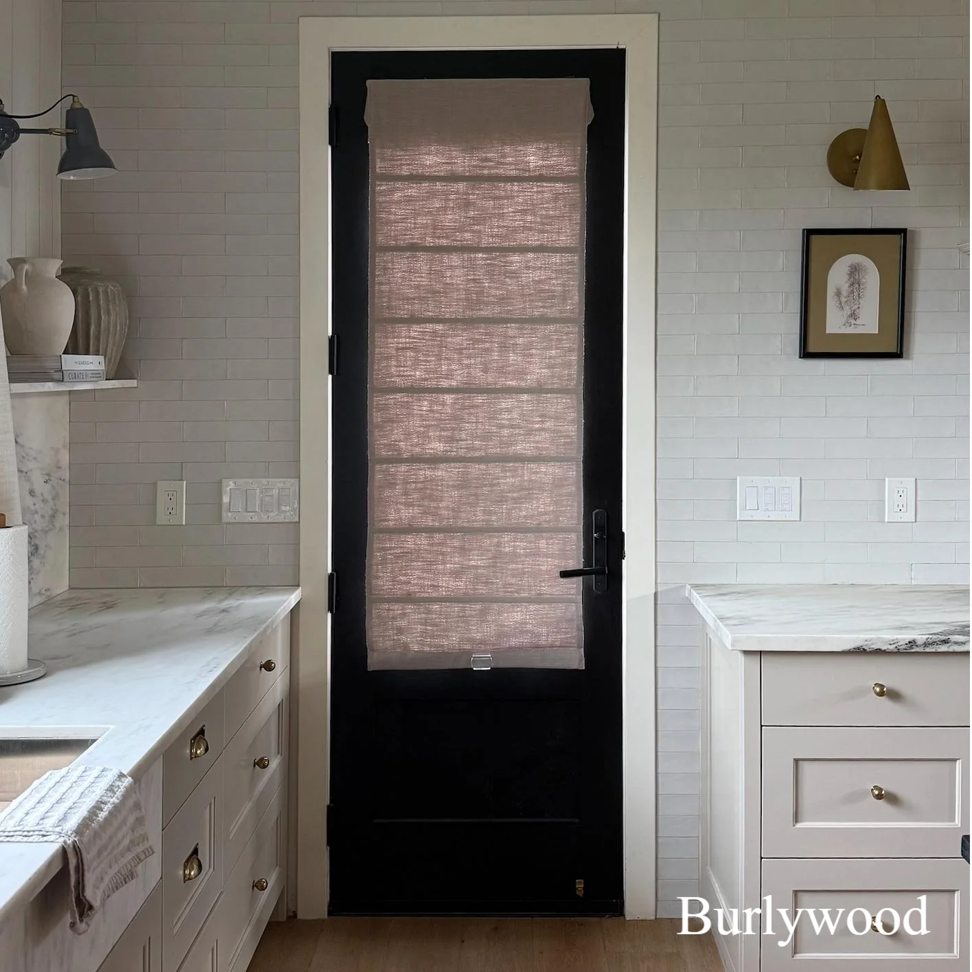 Lily Linen Roman Shades & Blinds for French Door - Image 7