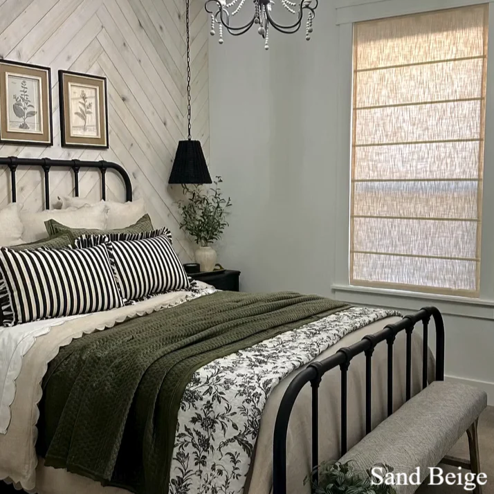 Lily Linen Roman Shades & Blinds | Plain Fold - Image 2