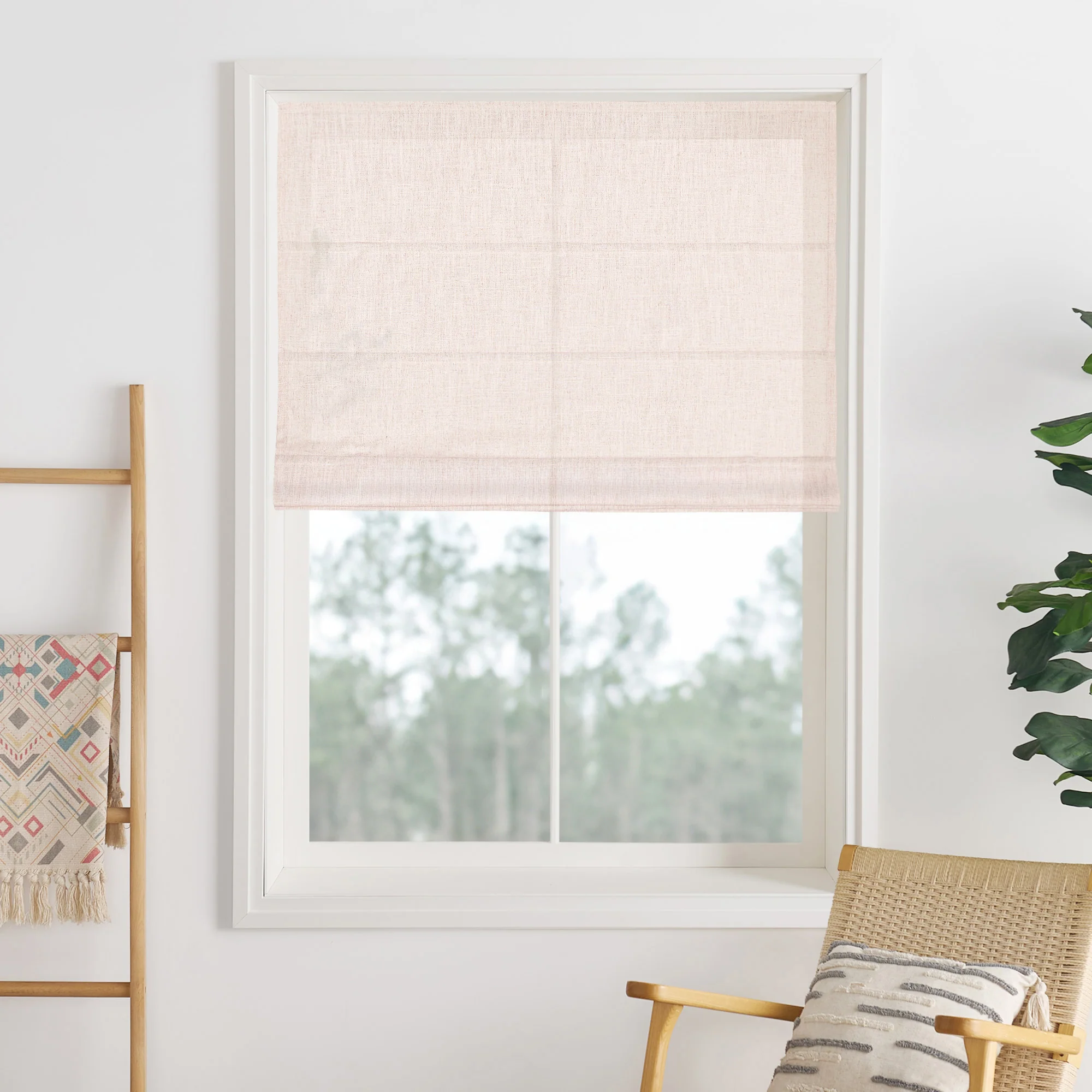 Lily Linen Roman Shades & Blinds | Plain Fold - Image 29