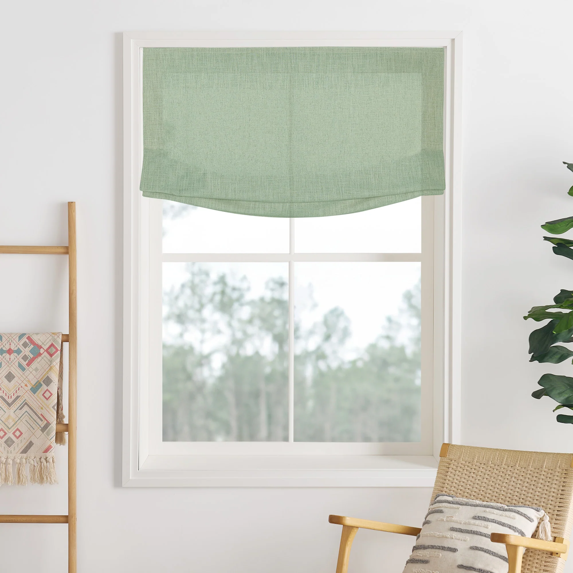 Lily Linen Roman Shades & Blinds | Relaxed - Image 29