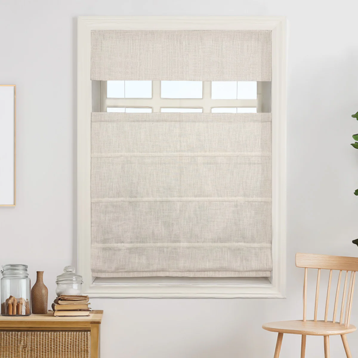 Lily Linen Roman Shades & Blinds | Top Down Bottom Up - Image 3