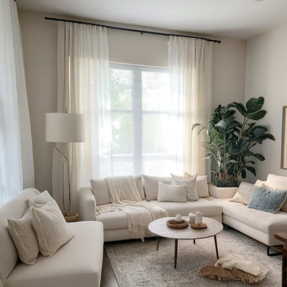 Liz Linen Herringbone Curtains & Drapes Soft Top