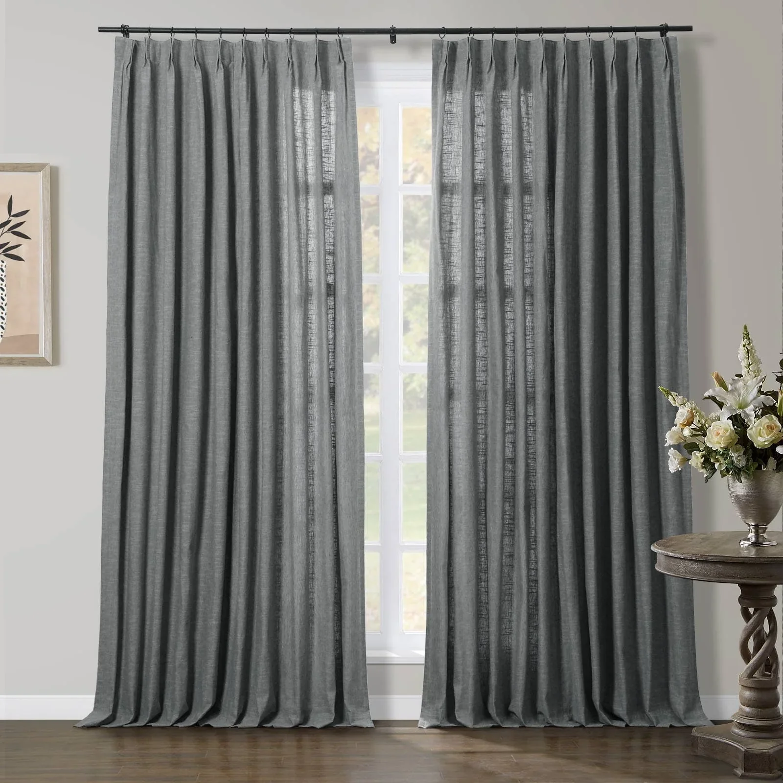Liz Linen Herringbone Blackout Curtains & Drapes - Image 15