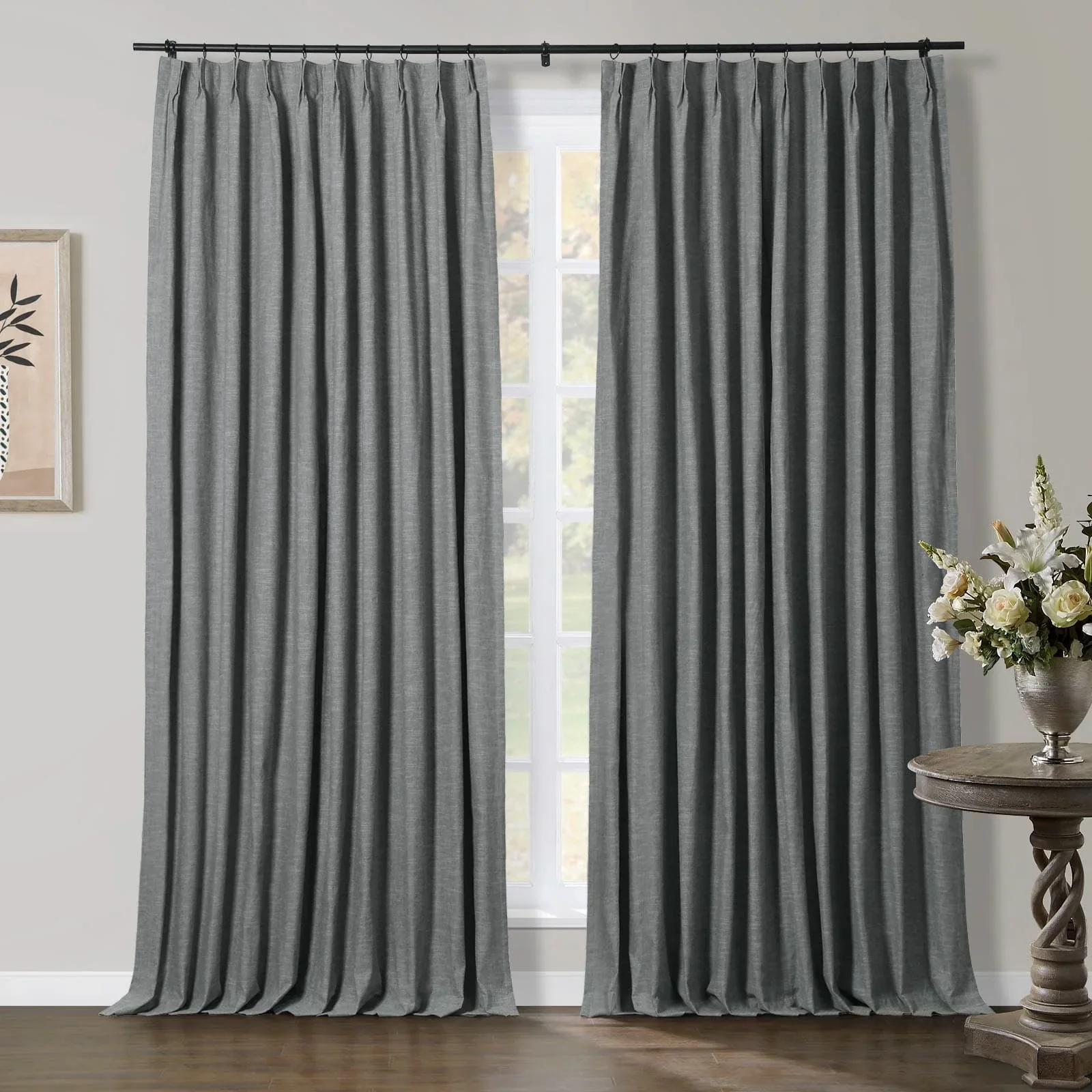Liz Linen Herringbone Blackout Curtains & Drapes - Image 28