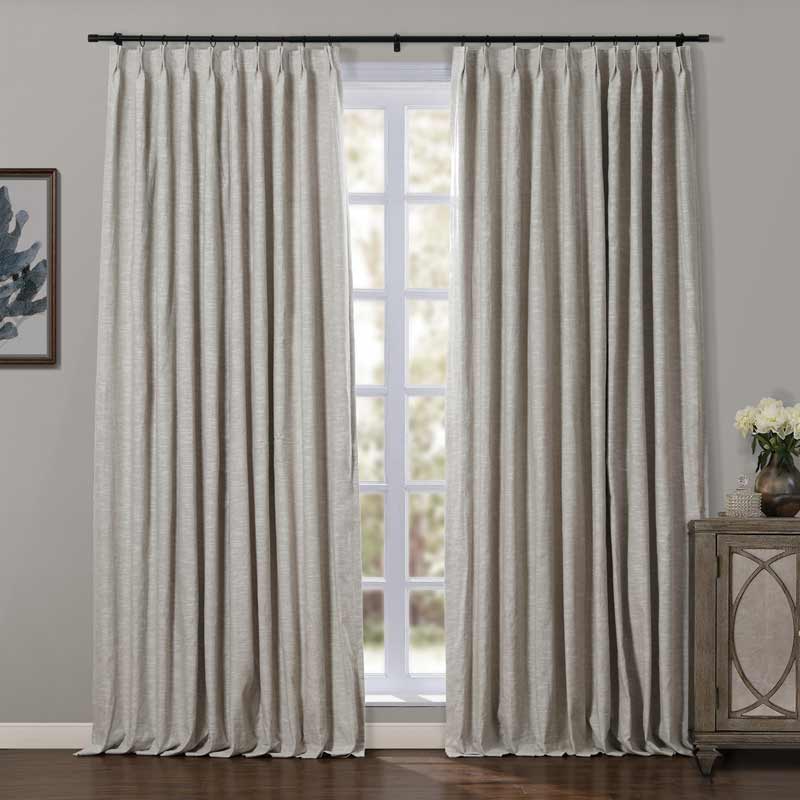Liz Linen Herringbone Blackout Curtains & Drapes - Image 6