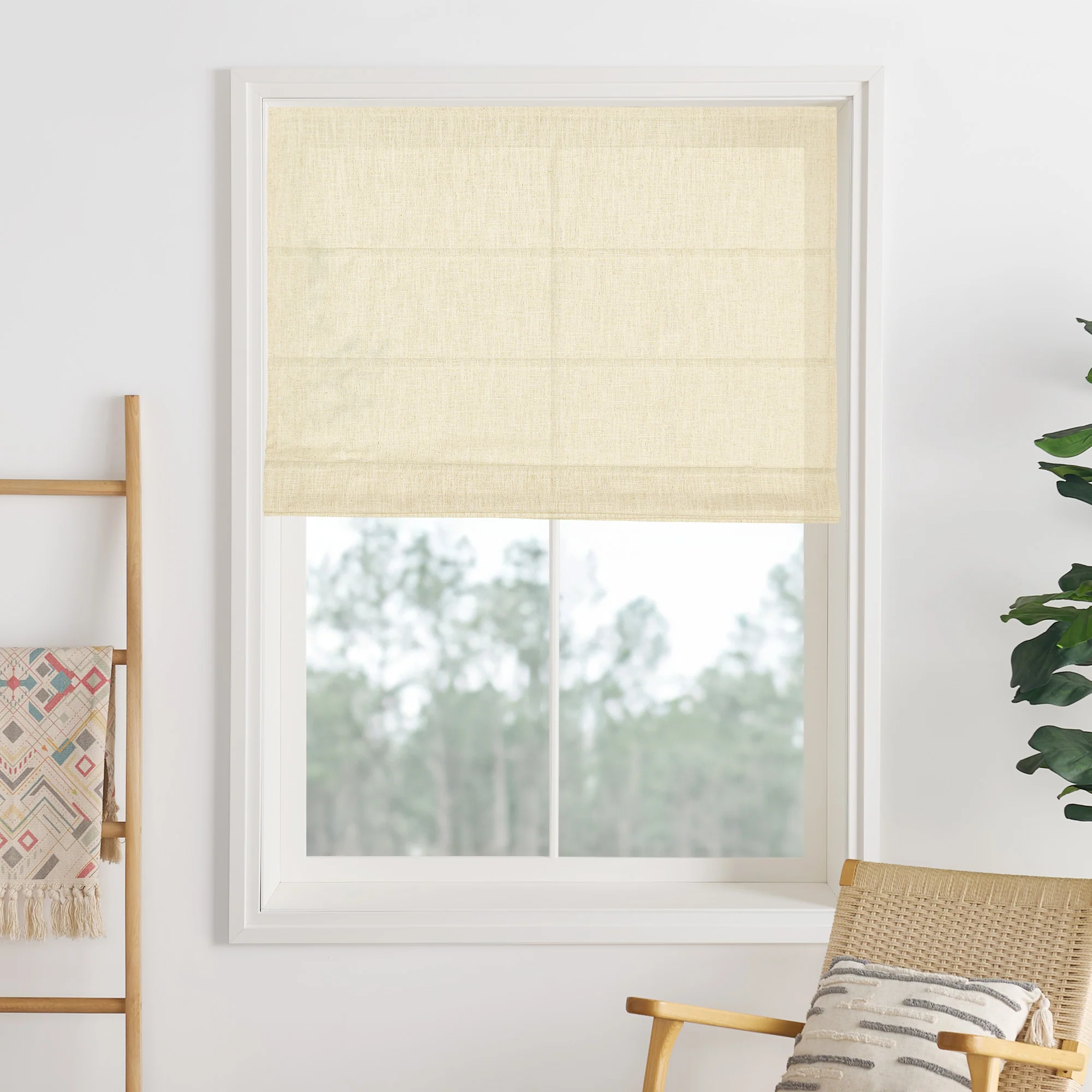 Liz Linen Herringbone Roman Shades & Blinds | Liz-C - Image 12