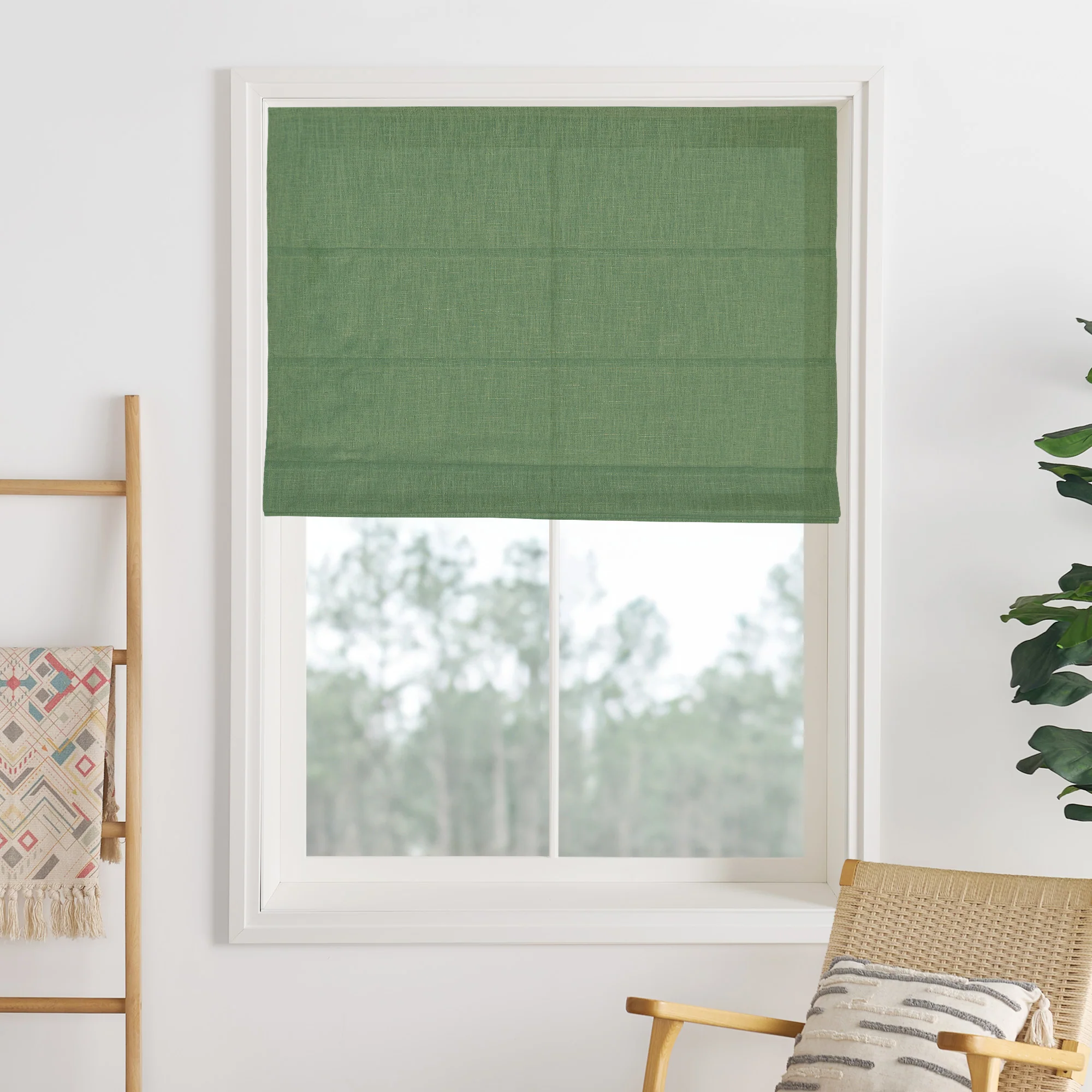 Liz Linen Herringbone Roman Shades & Blinds | Liz-C - Image 5