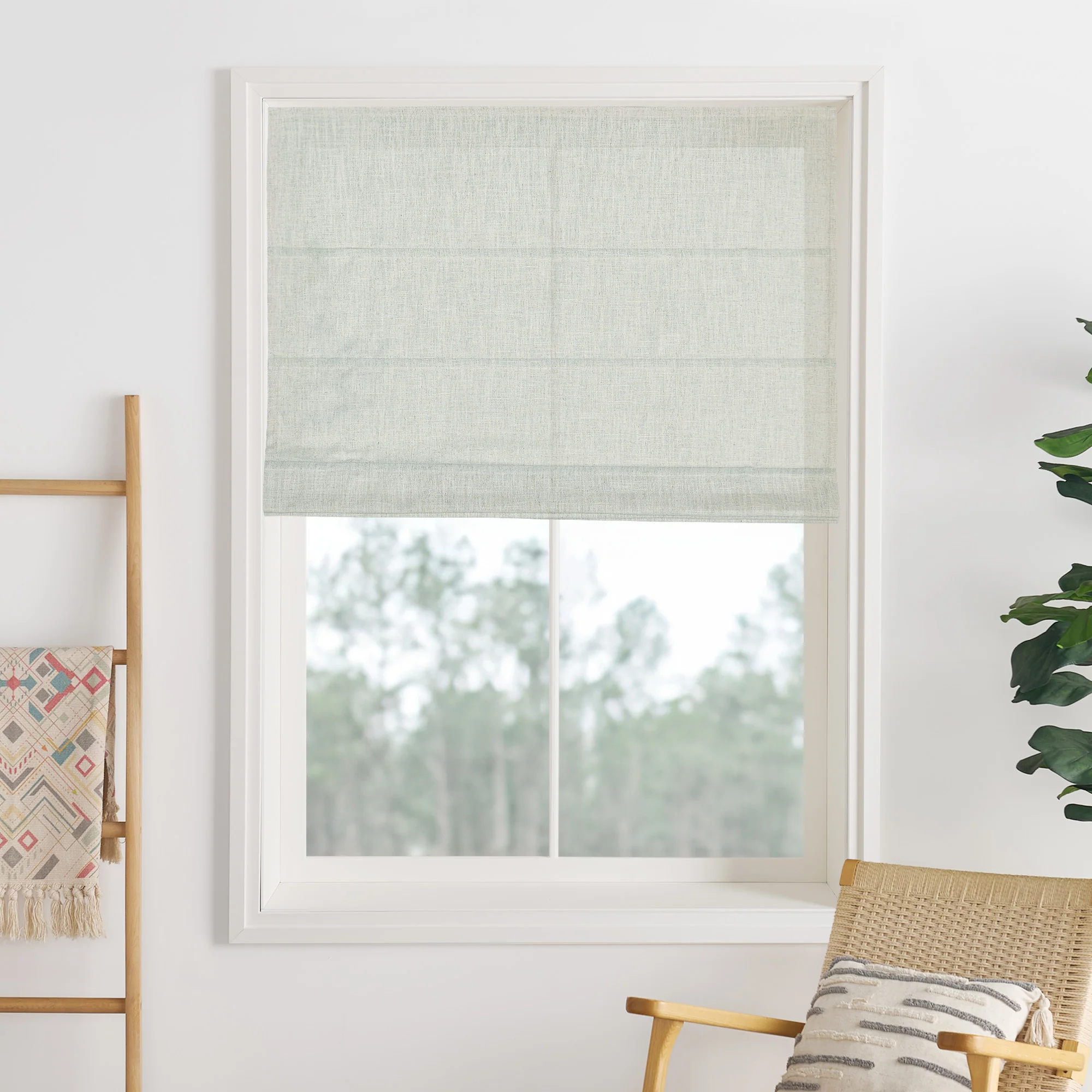 Liz Linen Herringbone Roman Shades & Blinds | Liz-C - Image 6
