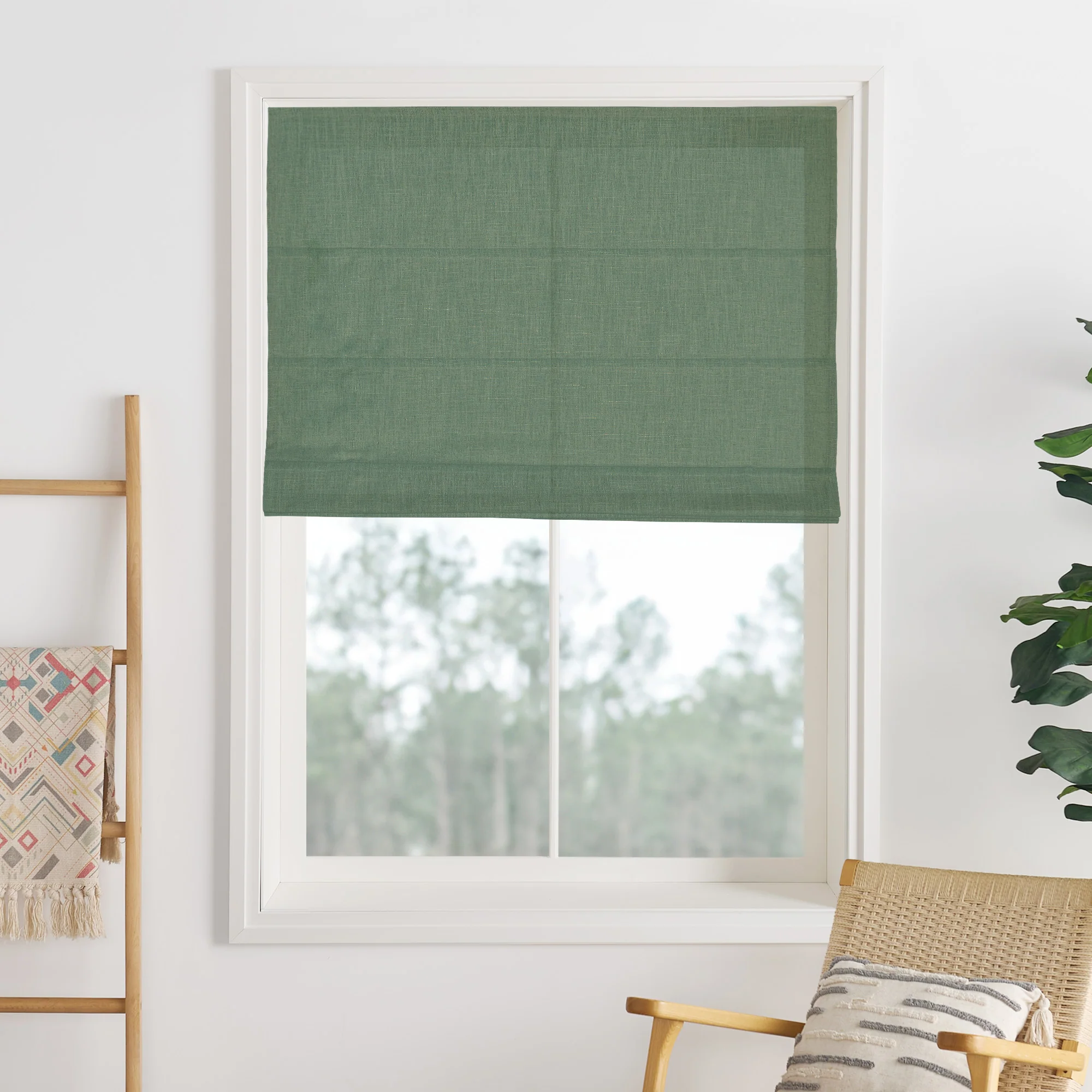 Liz Linen Herringbone Roman Shades & Blinds | Liz-C - Image 7