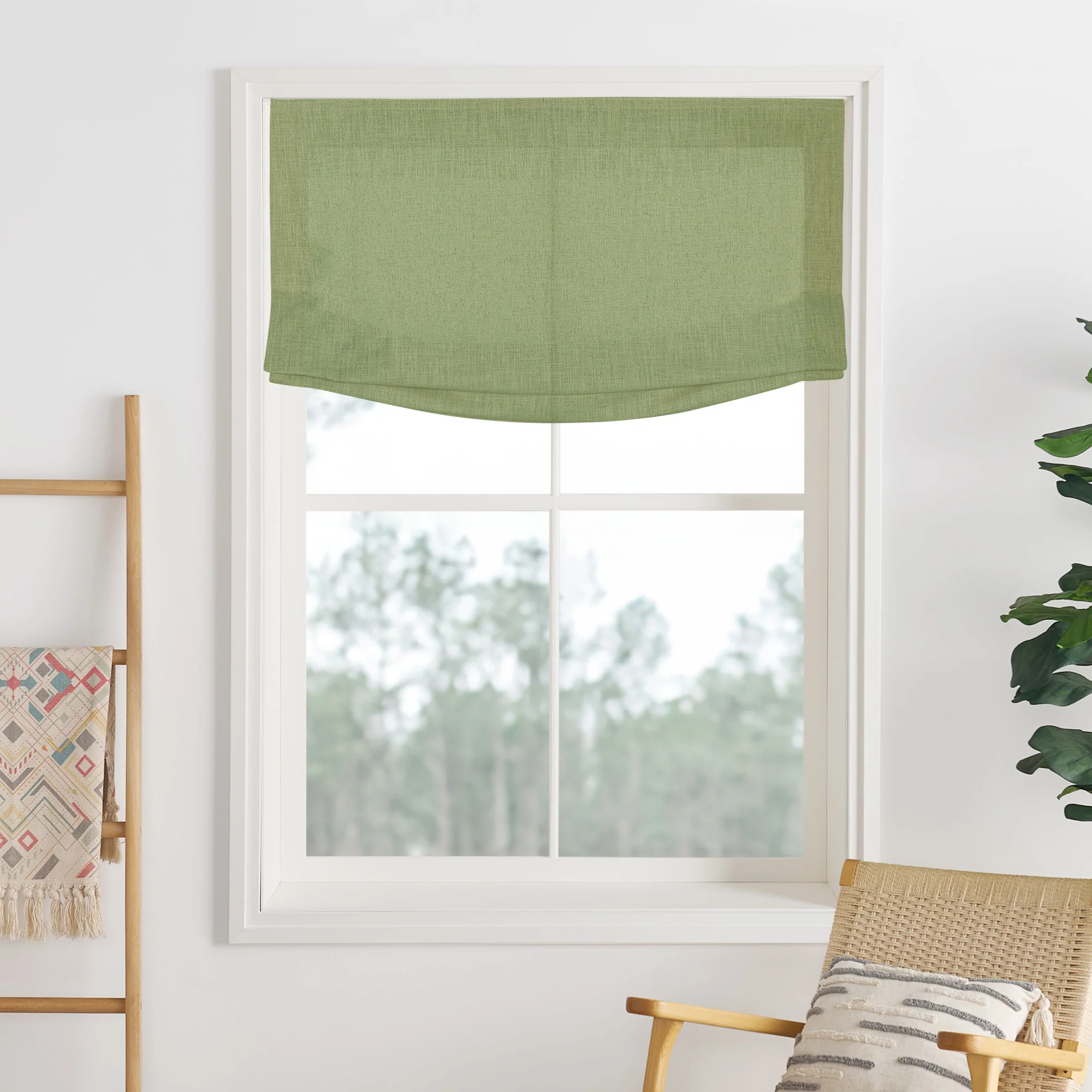 Liz Linen Herringbone Roman Shades & Blinds | Relaxed - Image 20