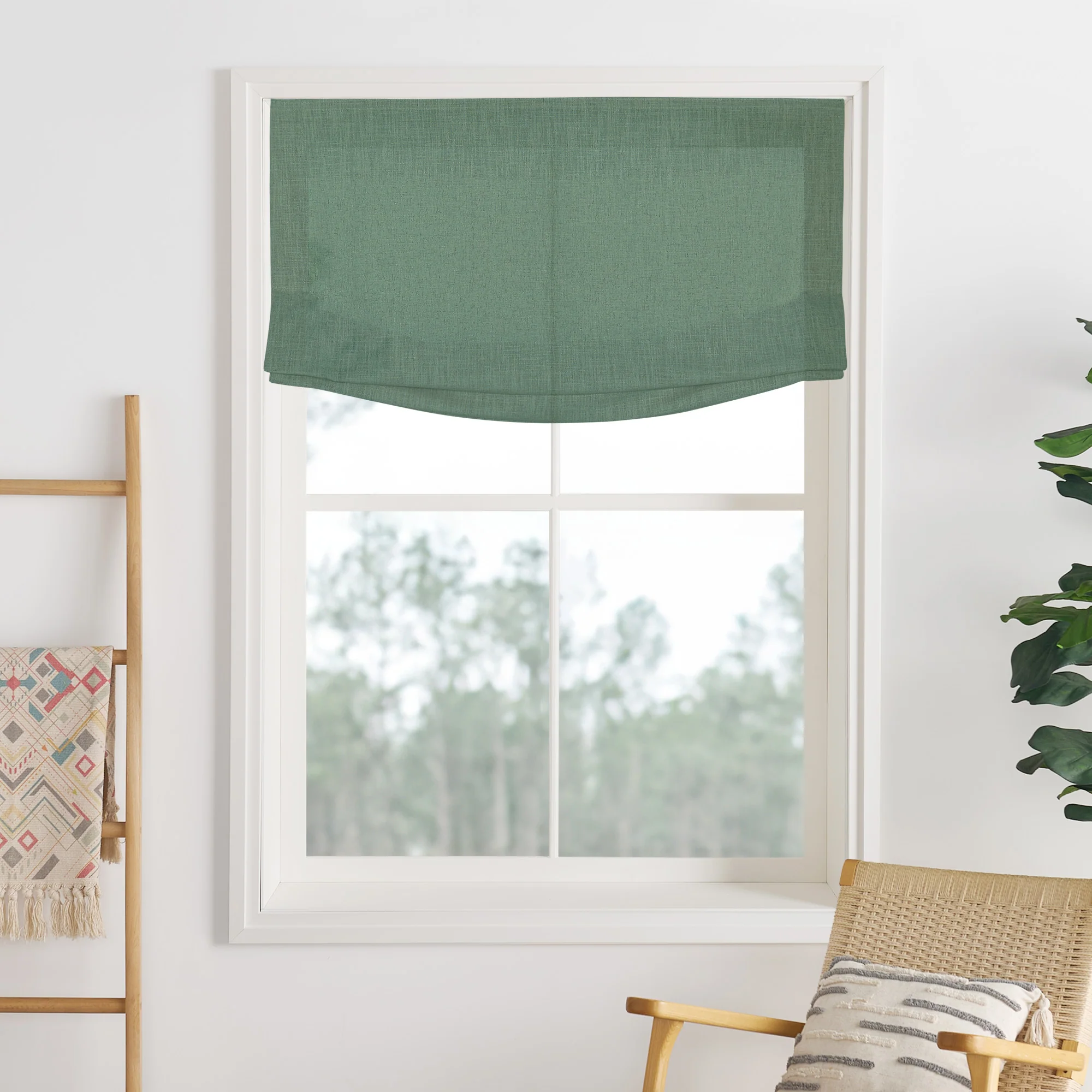 Liz Linen Herringbone Roman Shades & Blinds | Relaxed - Image 7