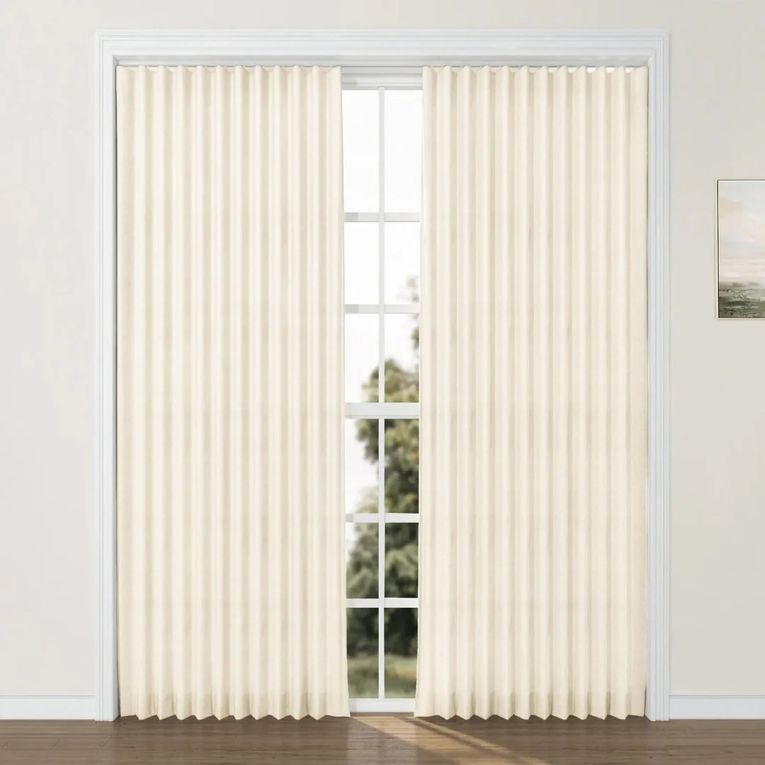 Lora Premium Silk Curtains & Drapes Ripple Fold with Track