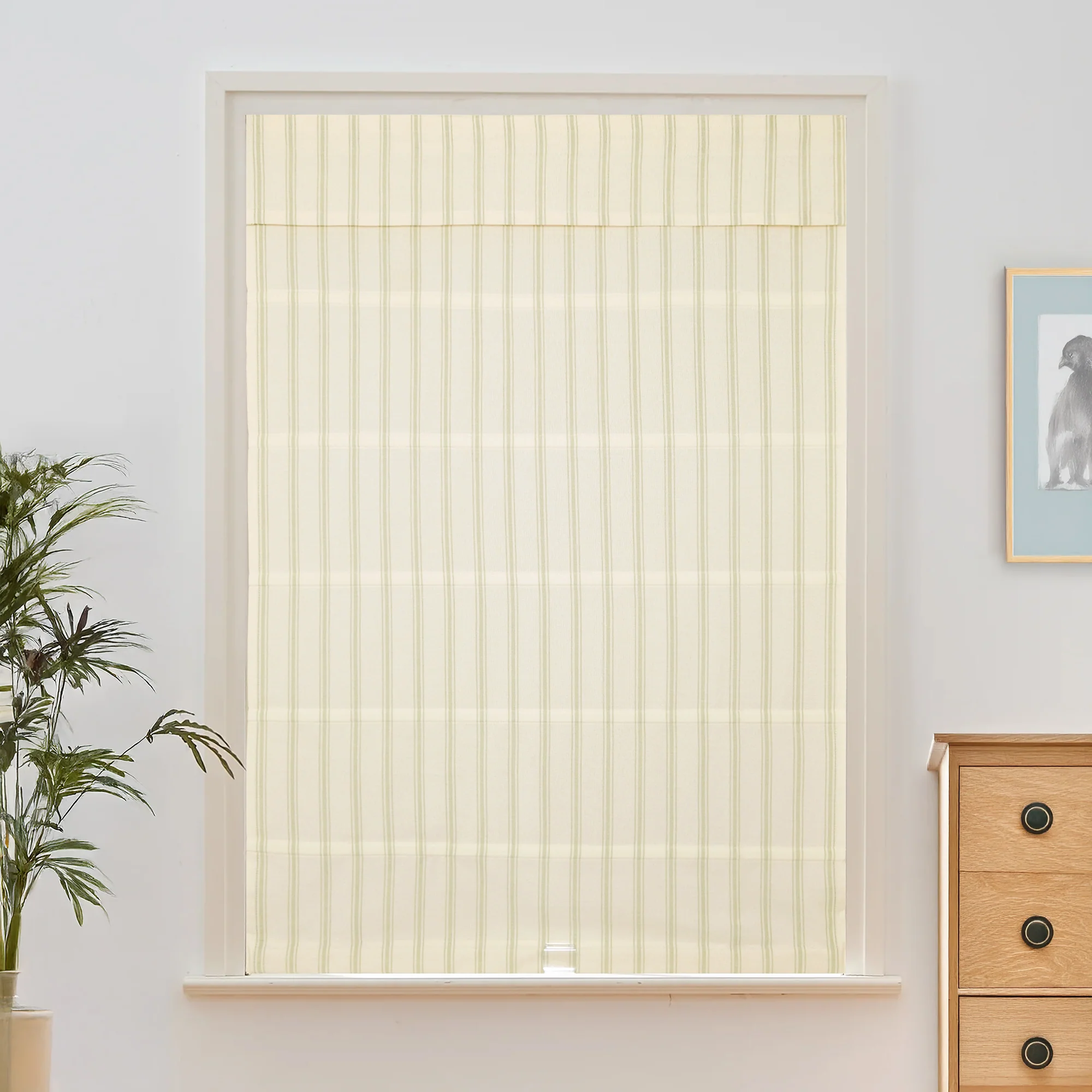 Loxley Yarn-Dyed Roman Shades & Blinds | Plain Fold