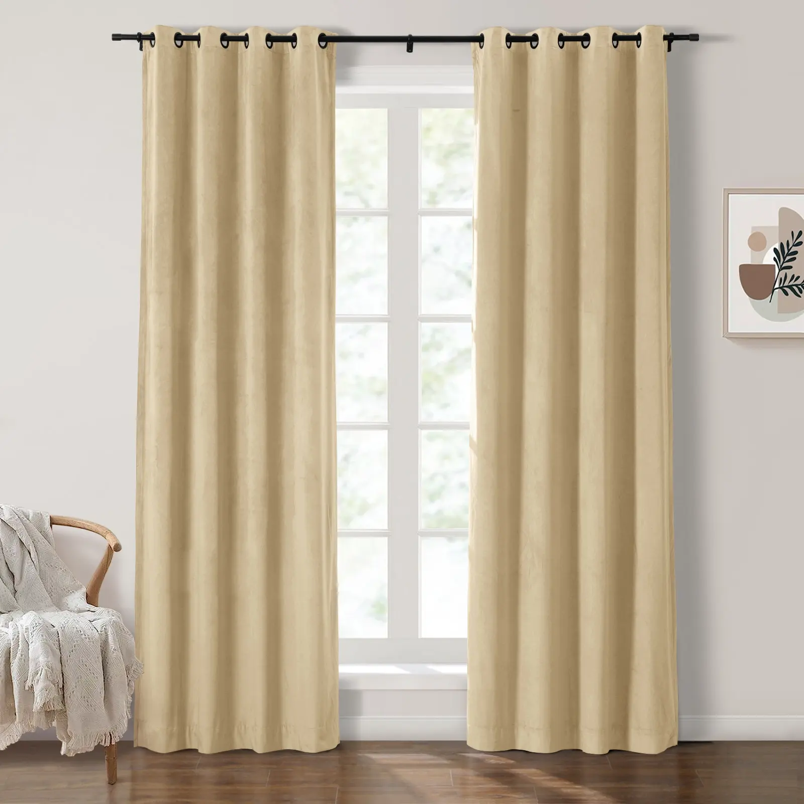 Maillard Velvet Curtains & Drapes Grommet - Image 51