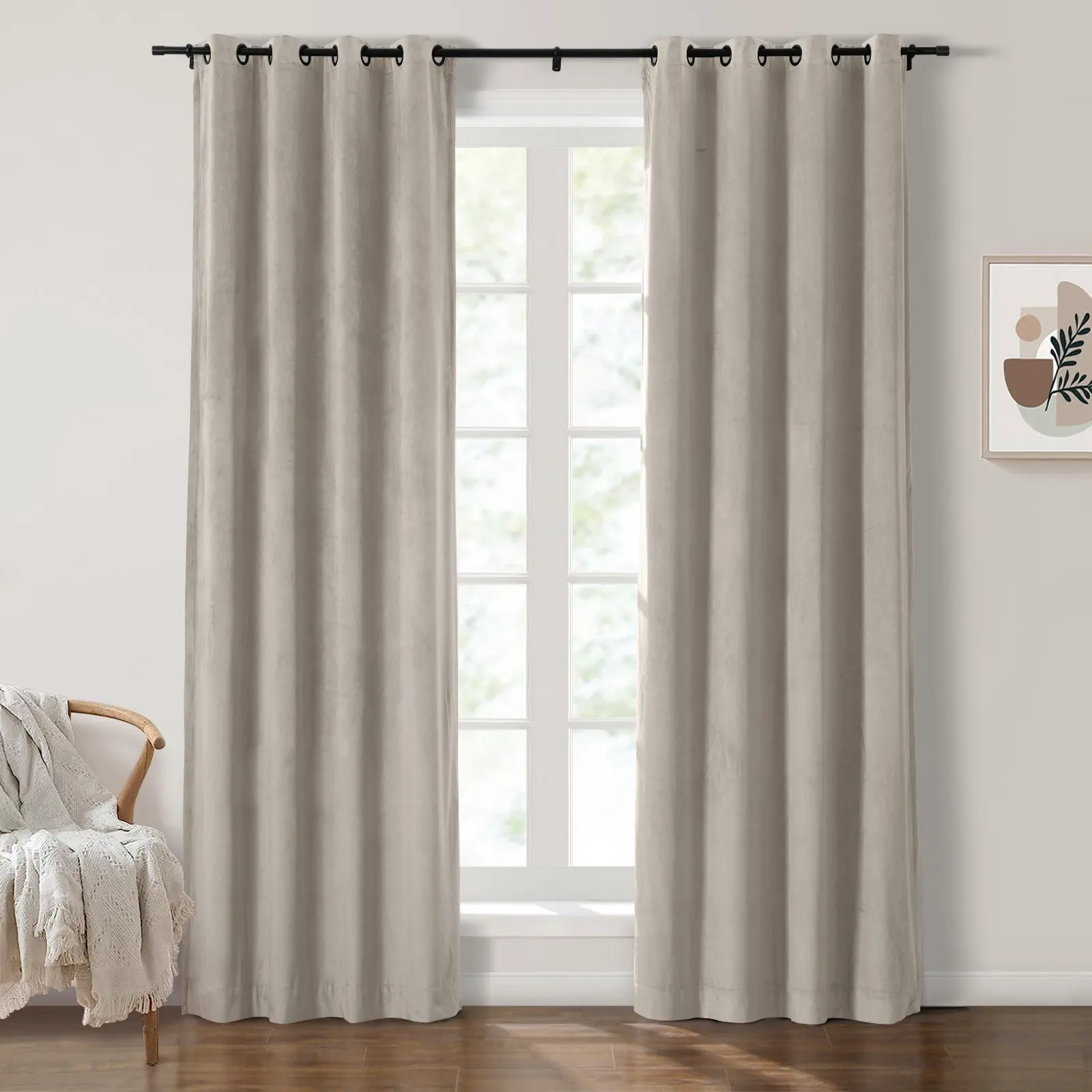 Maillard Velvet Curtains & Drapes Grommet - Image 52