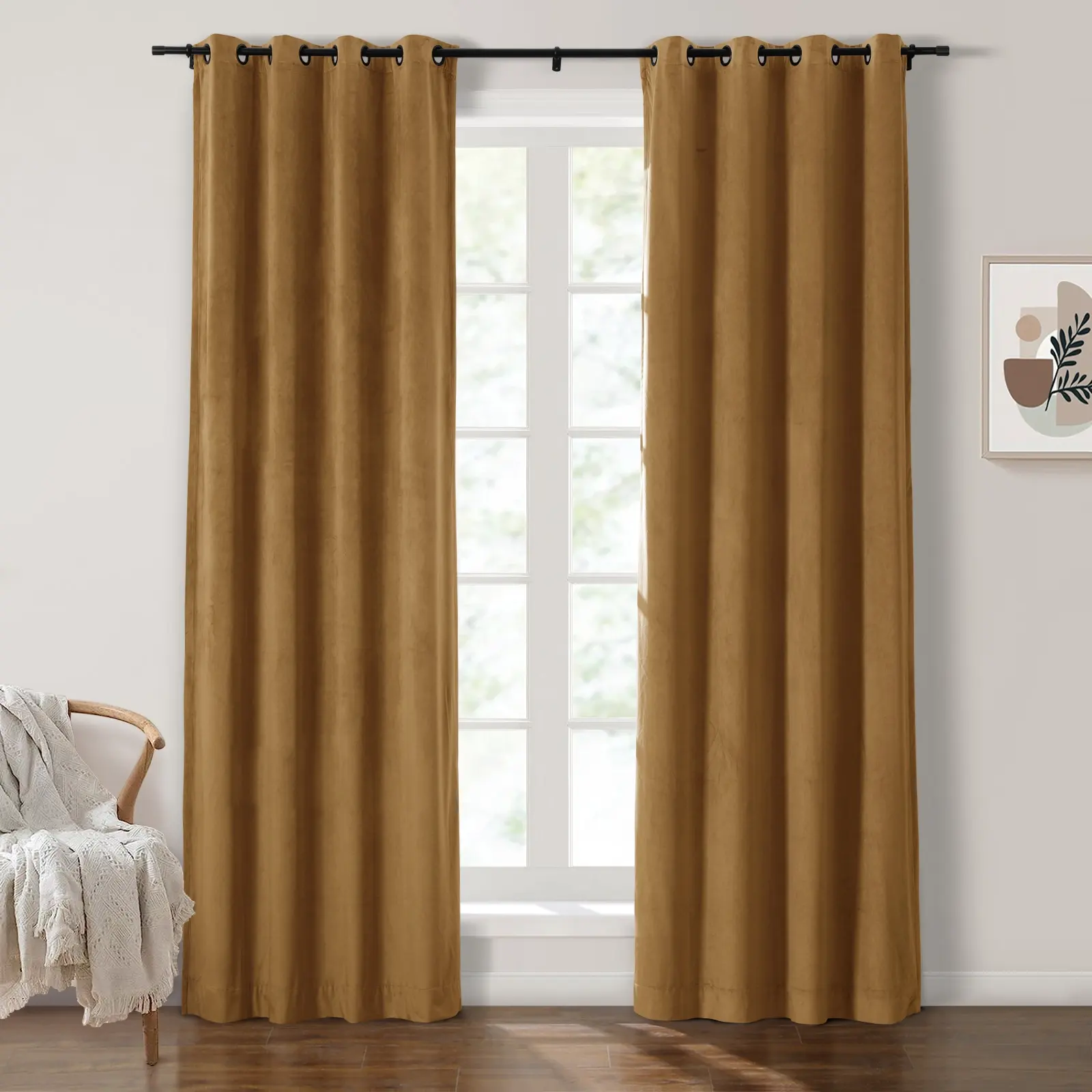 Maillard Velvet Curtains & Drapes Grommet - Image 54