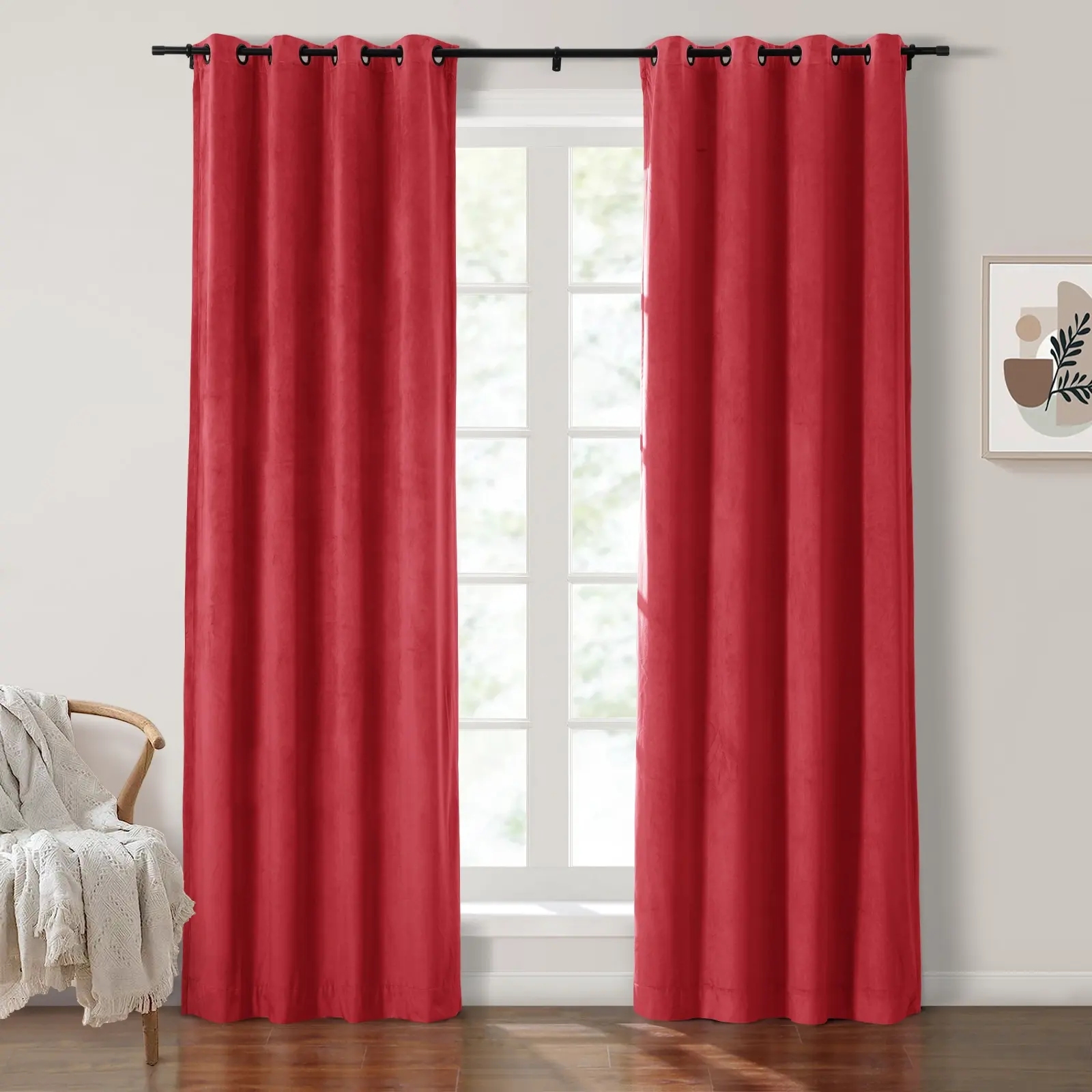 Maillard Velvet Curtains & Drapes Grommet - Image 64