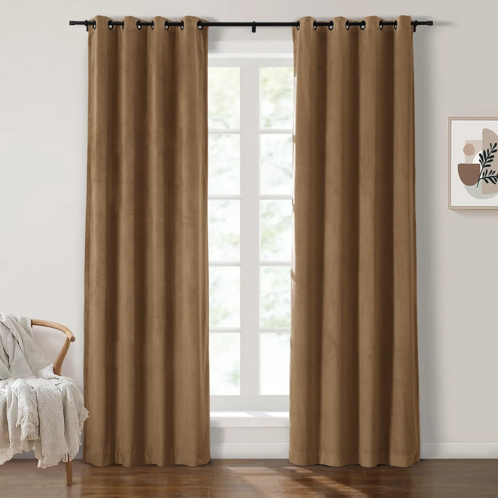 Maillard Velvet Curtains & Drapes Grommet - Image 77