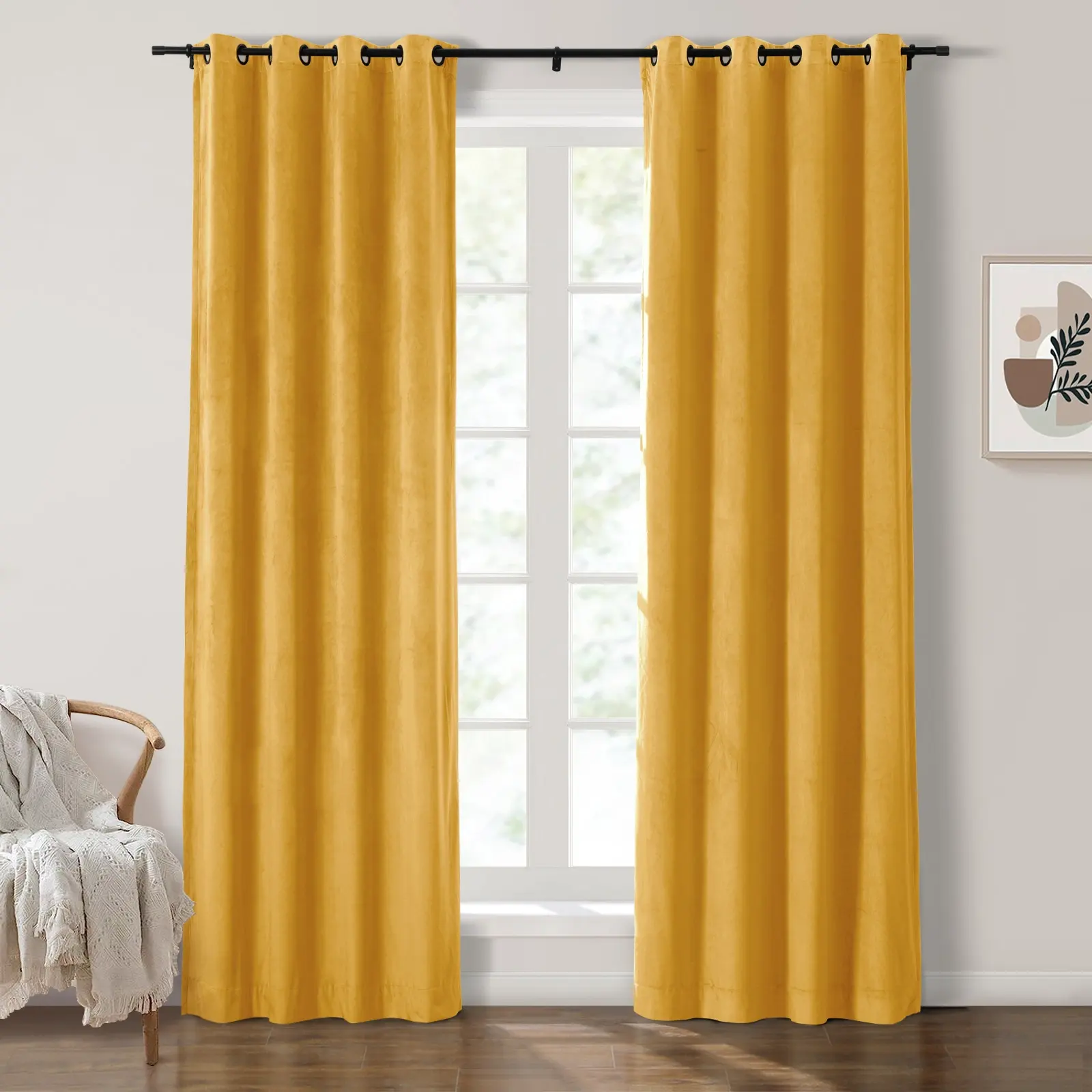 Maillard Velvet Curtains & Drapes Grommet - Image 80
