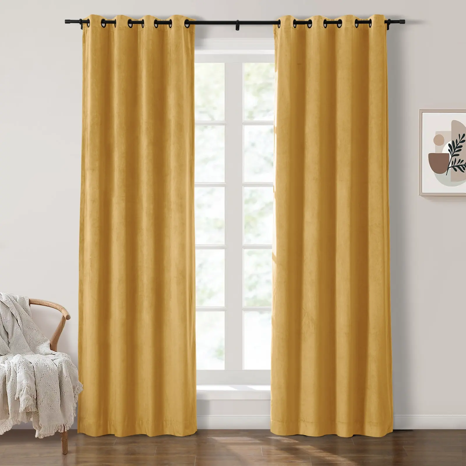 Maillard Velvet Curtains & Drapes Grommet - Image 81