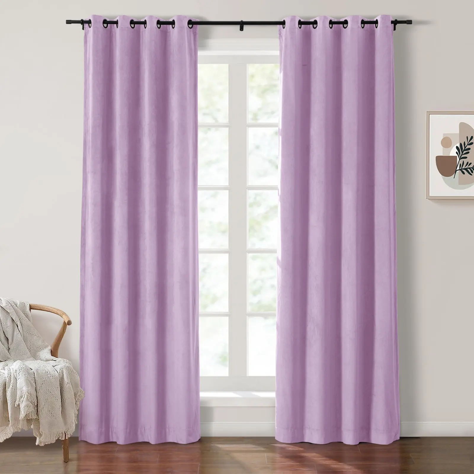 Maillard Velvet Curtains & Drapes Grommet - Image 82