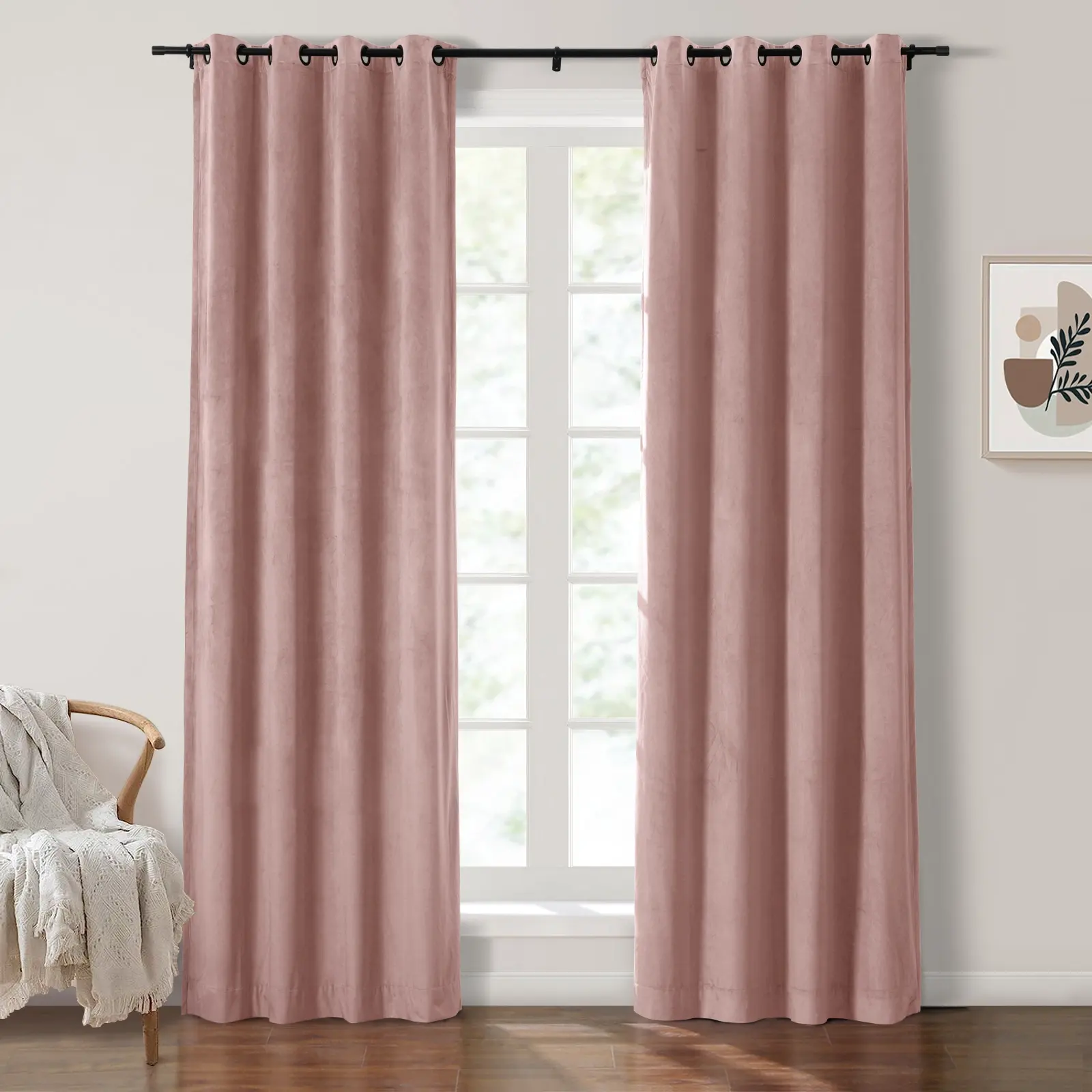 Maillard Velvet Curtains & Drapes Grommet - Image 83