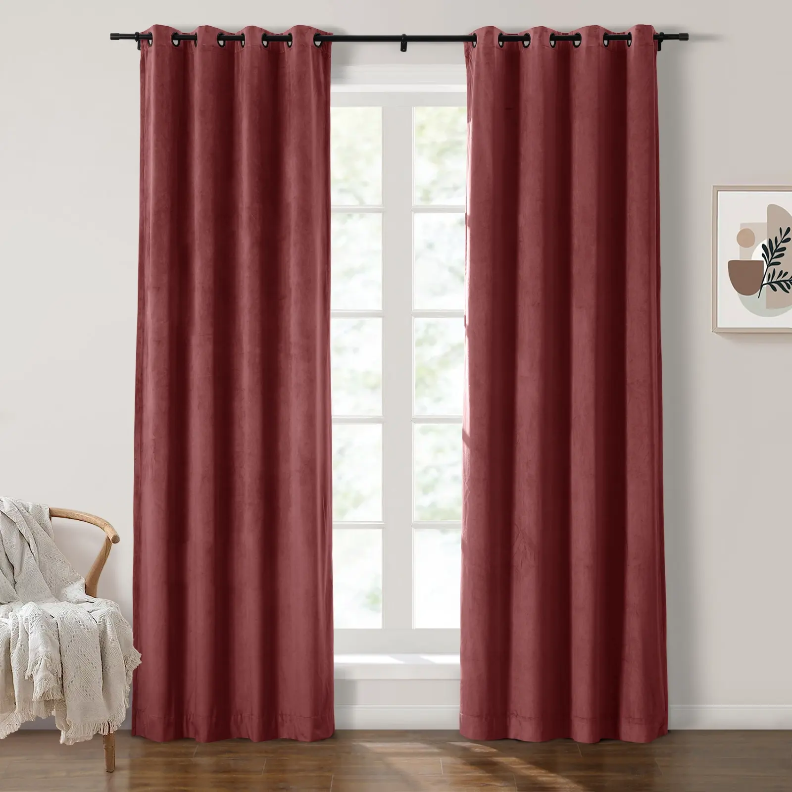 Maillard Velvet Curtains & Drapes Grommet - Image 87