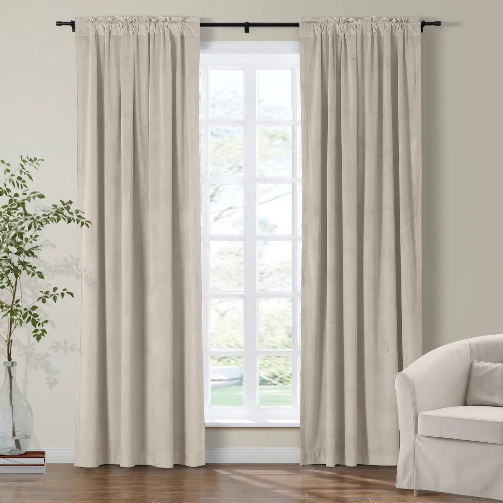 Maillard Velvet Curtains & Drapes Soft Top - Image 8