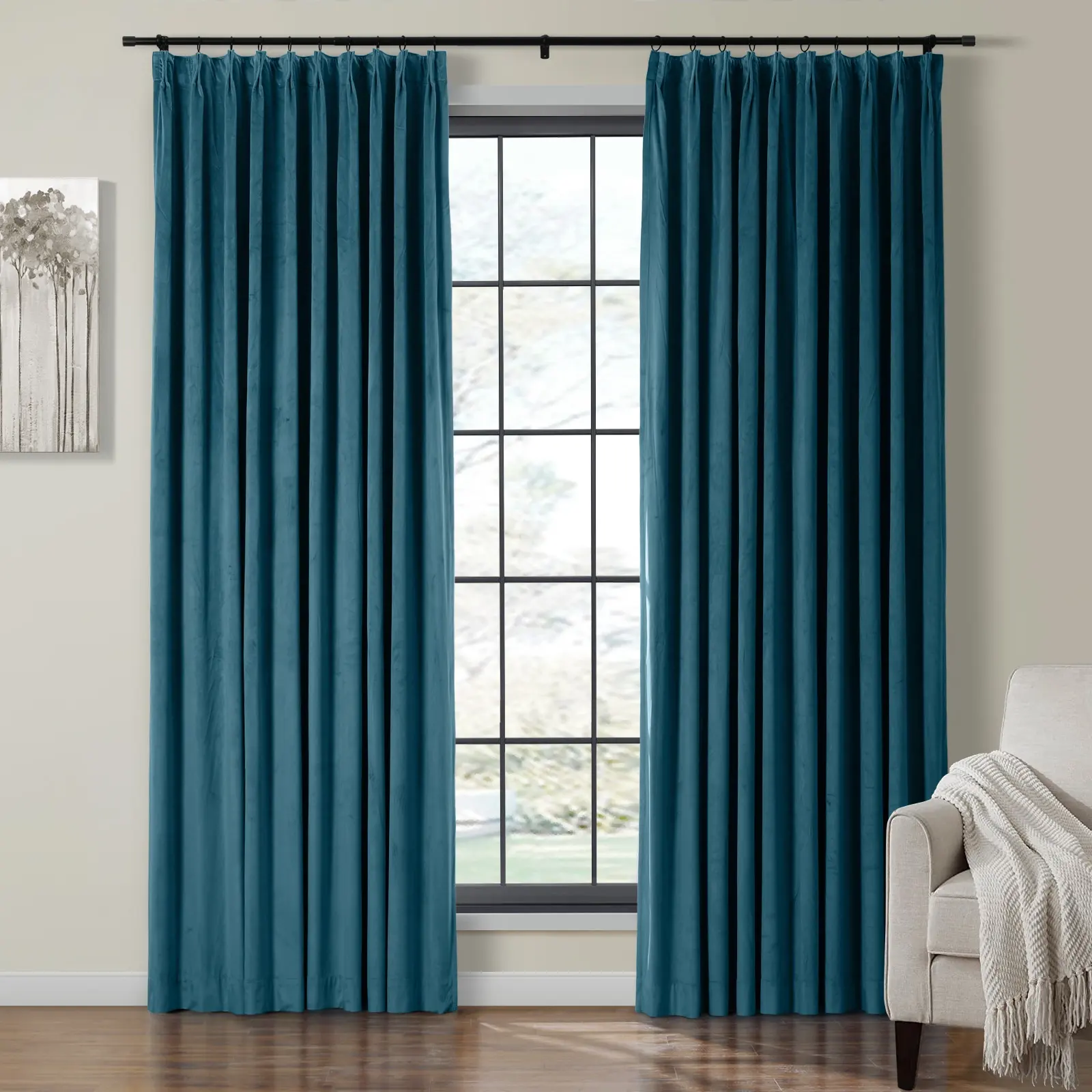 Maillard Velvet Curtains & Drapes Pleated - Image 101