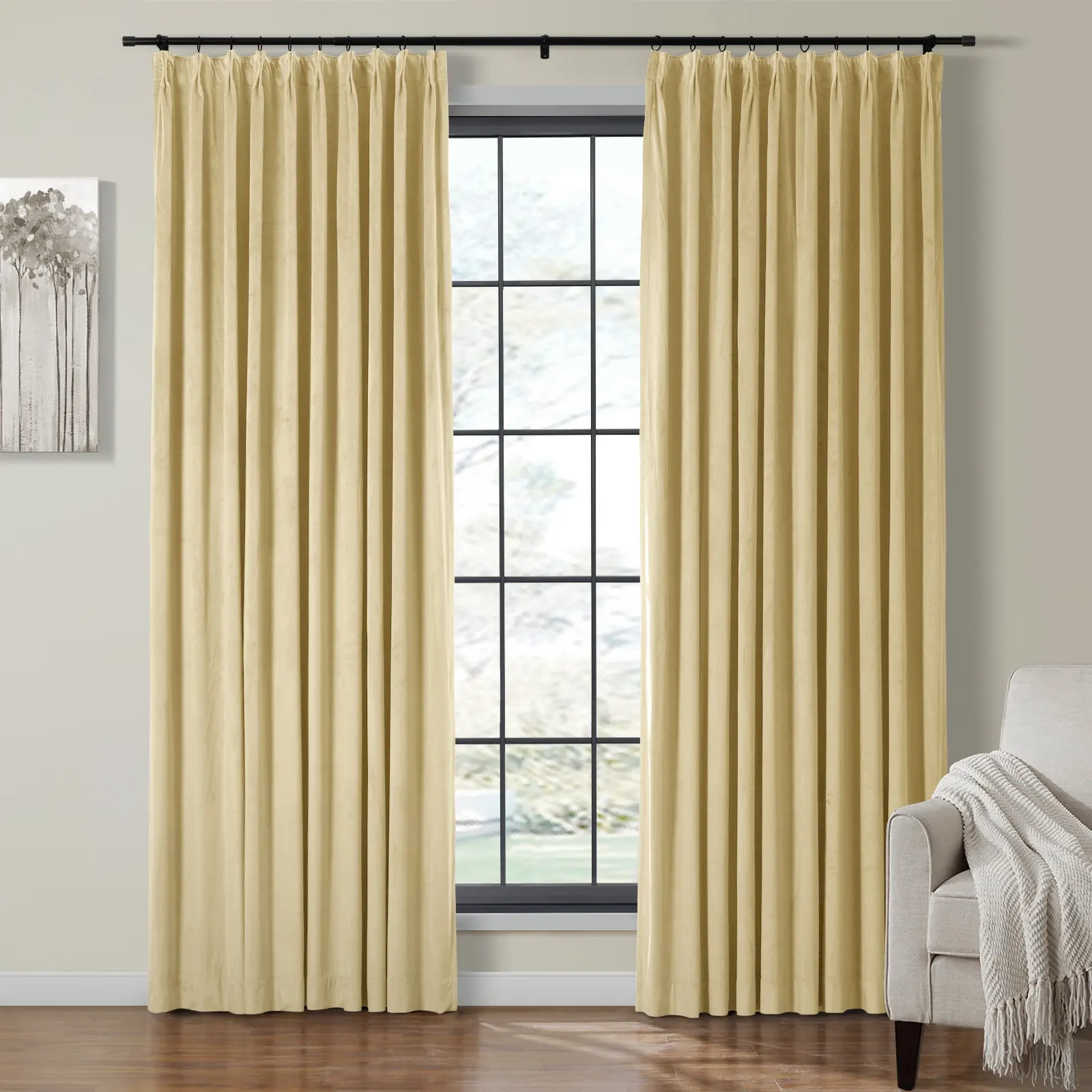 Maillard Velvet Curtains & Drapes Pleated - Image 69