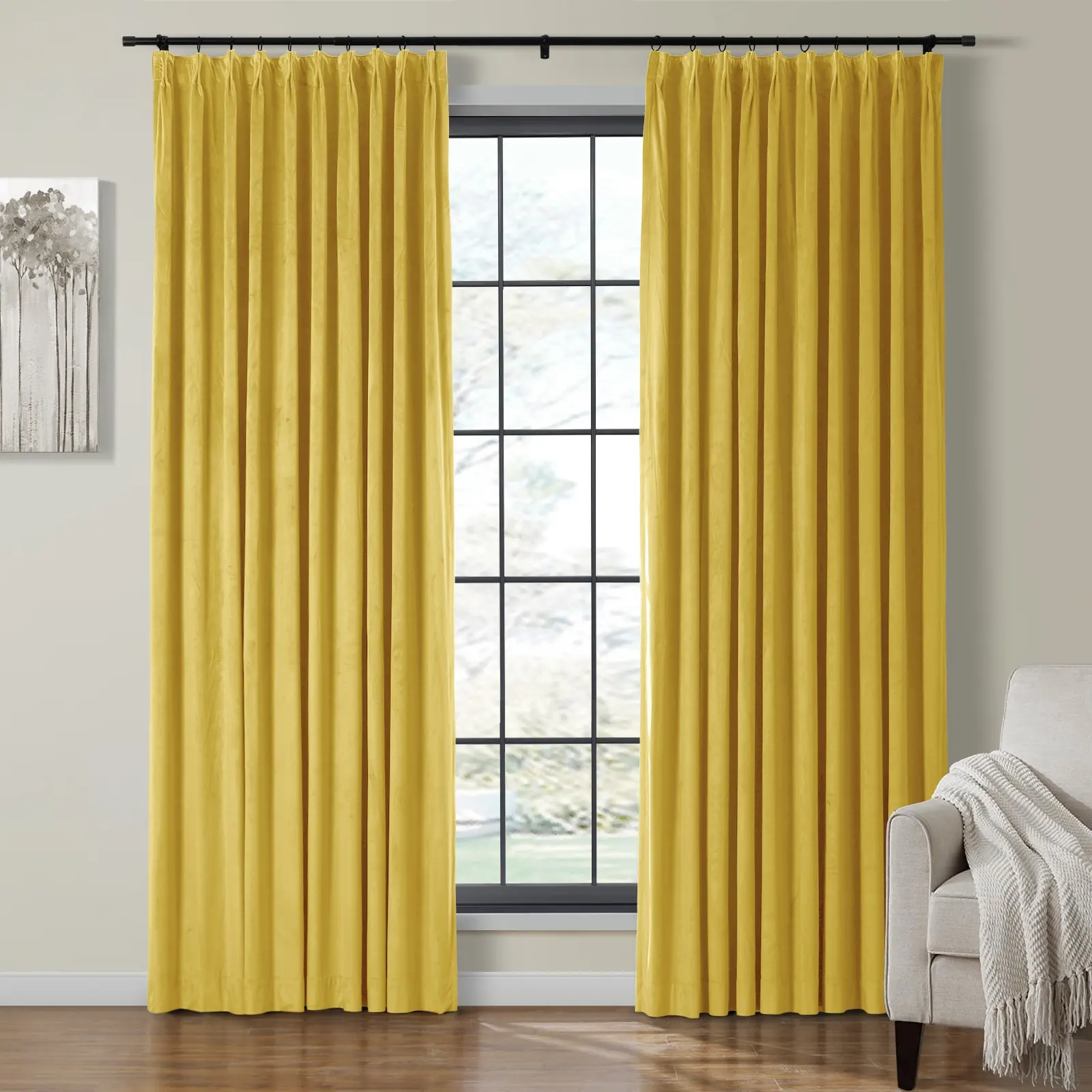 Maillard Velvet Curtains & Drapes Pleated - Image 76