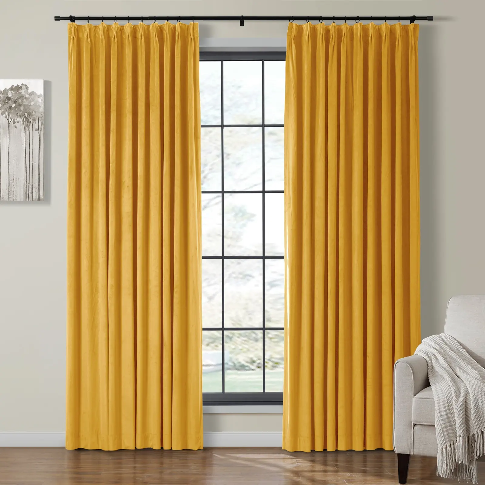 Maillard Velvet Curtains & Drapes Pleated - Image 77