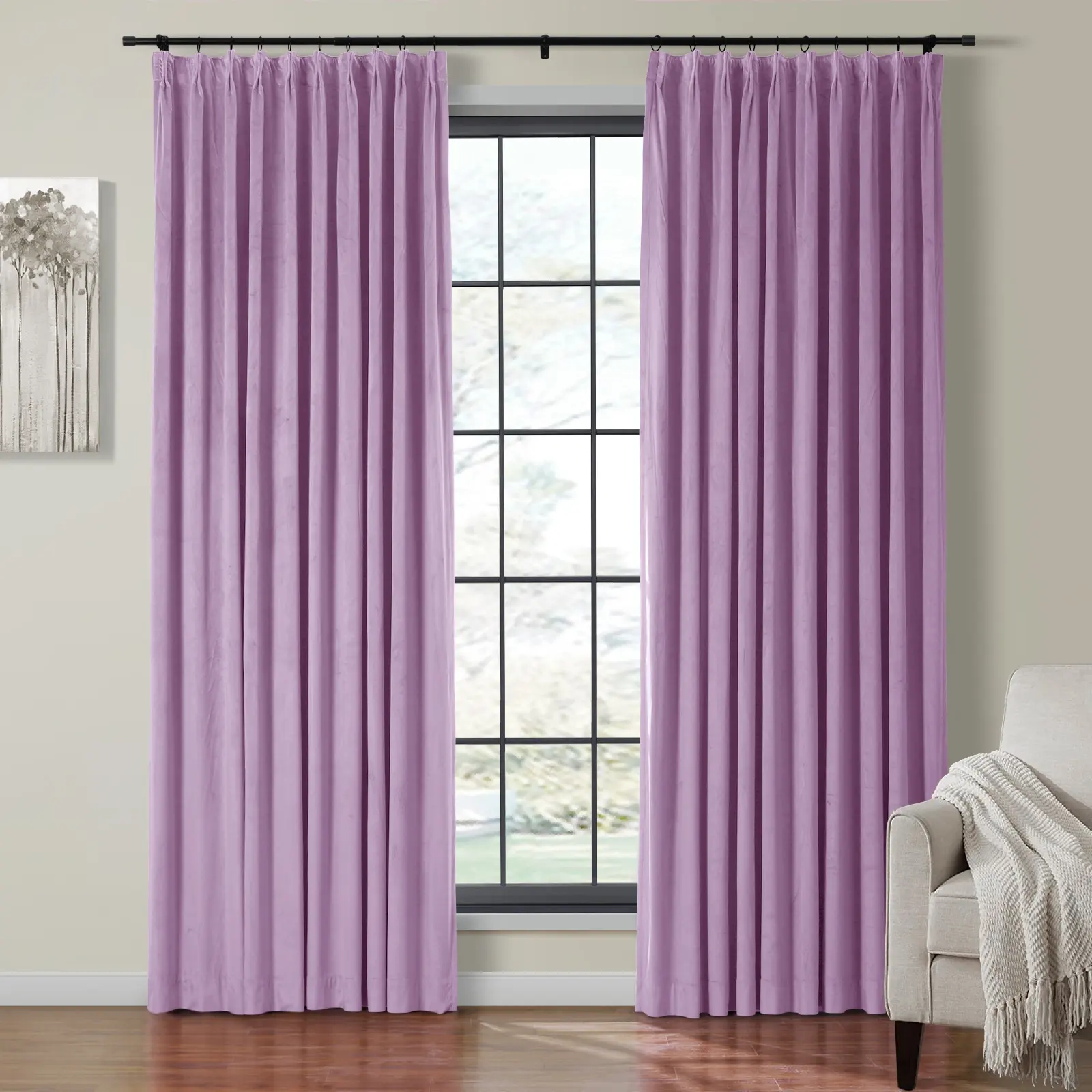 Maillard Velvet Curtains & Drapes Pleated - Image 79