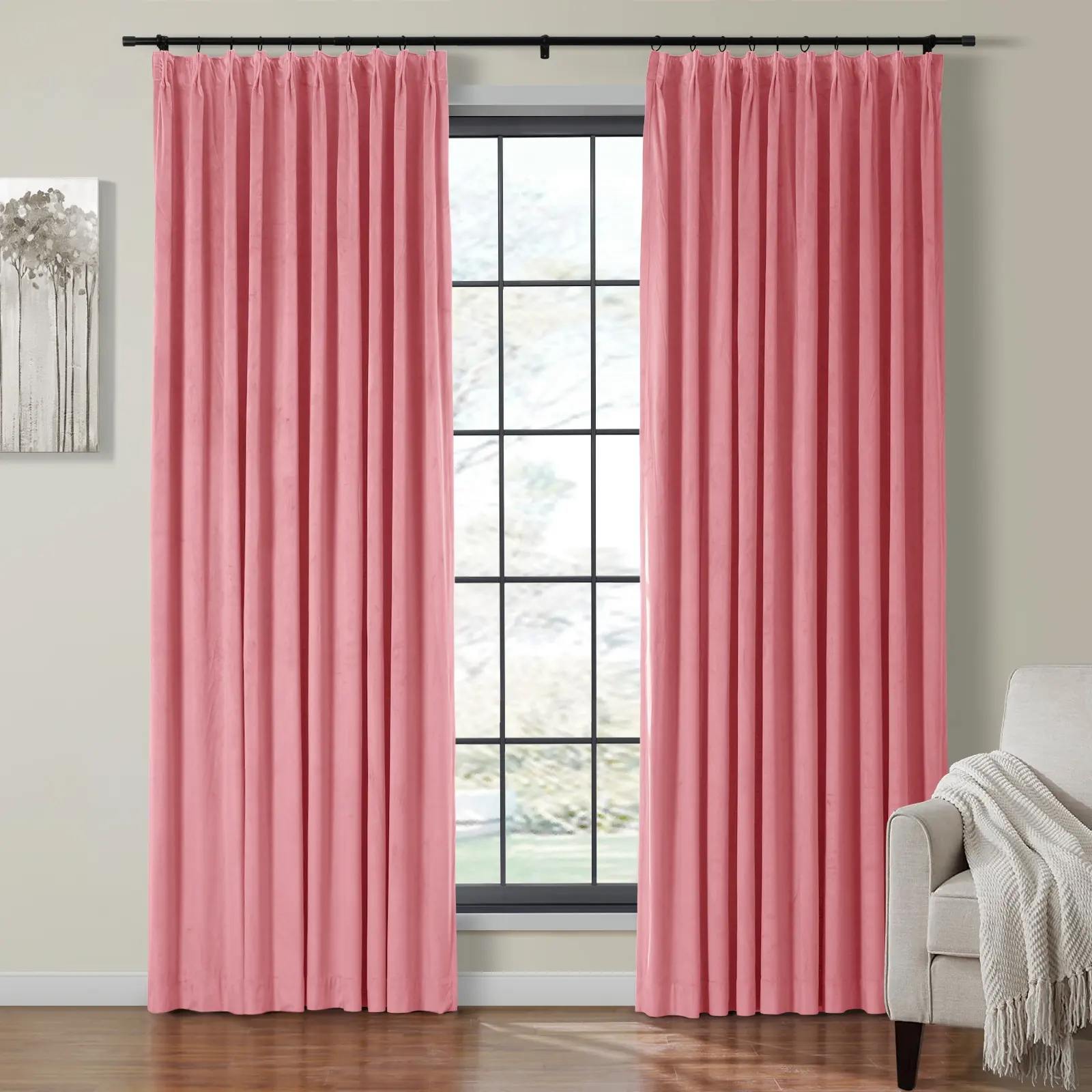 Maillard Velvet Curtains & Drapes Pleated - Image 81