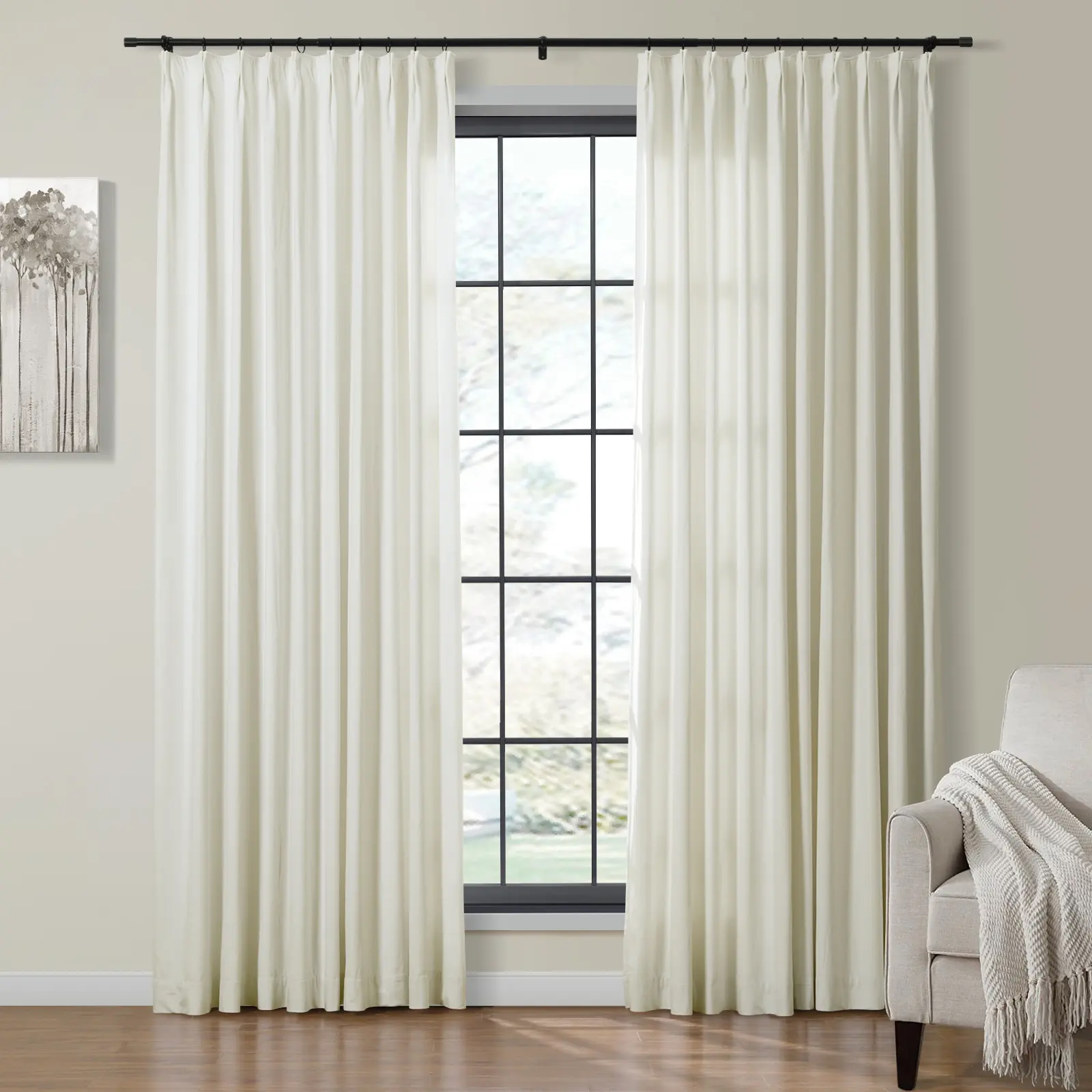 Maillard Velvet Curtains & Drapes Pleated - Image 86