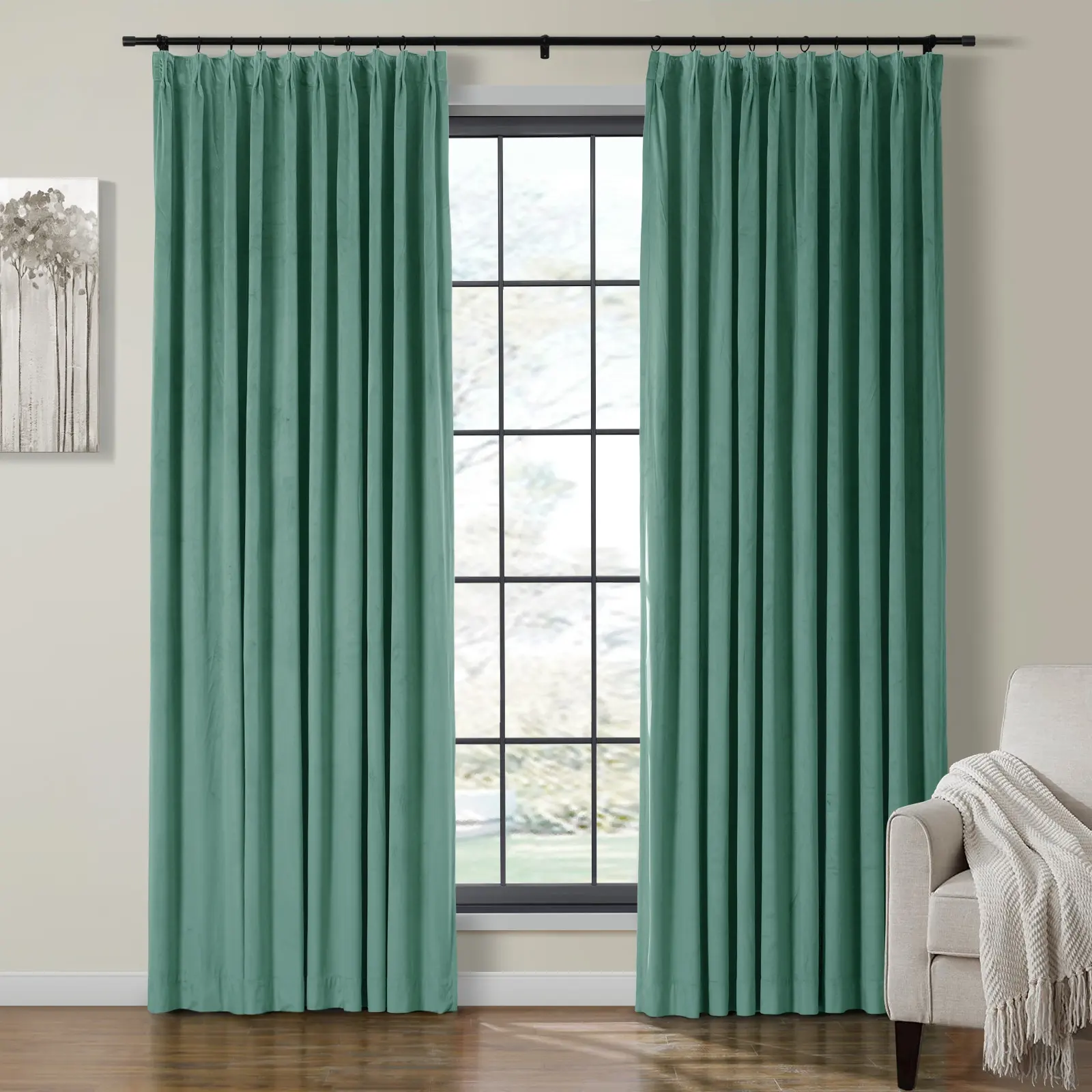Maillard Velvet Curtains & Drapes Pleated - Image 89