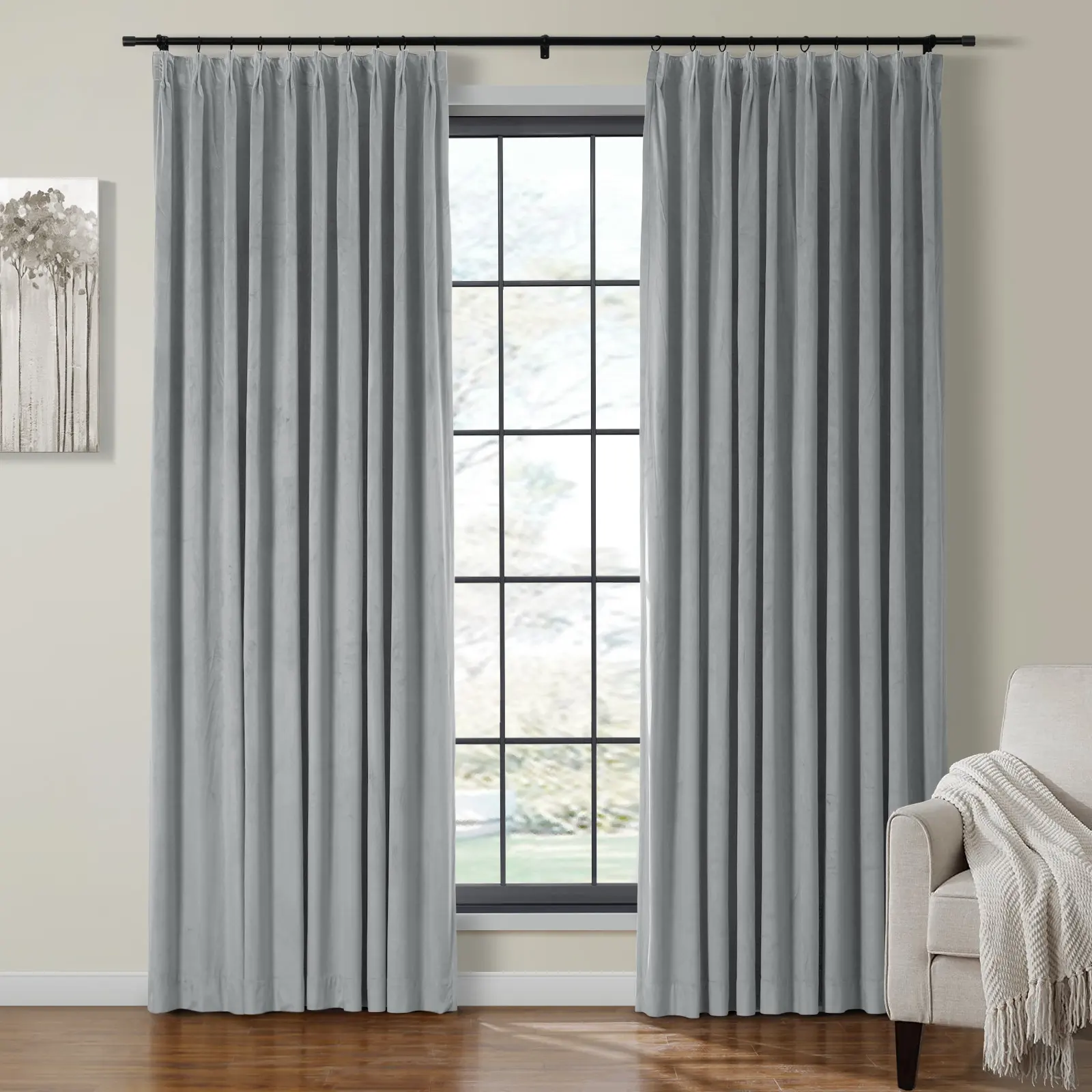 Maillard Velvet Curtains & Drapes Pleated - Image 90