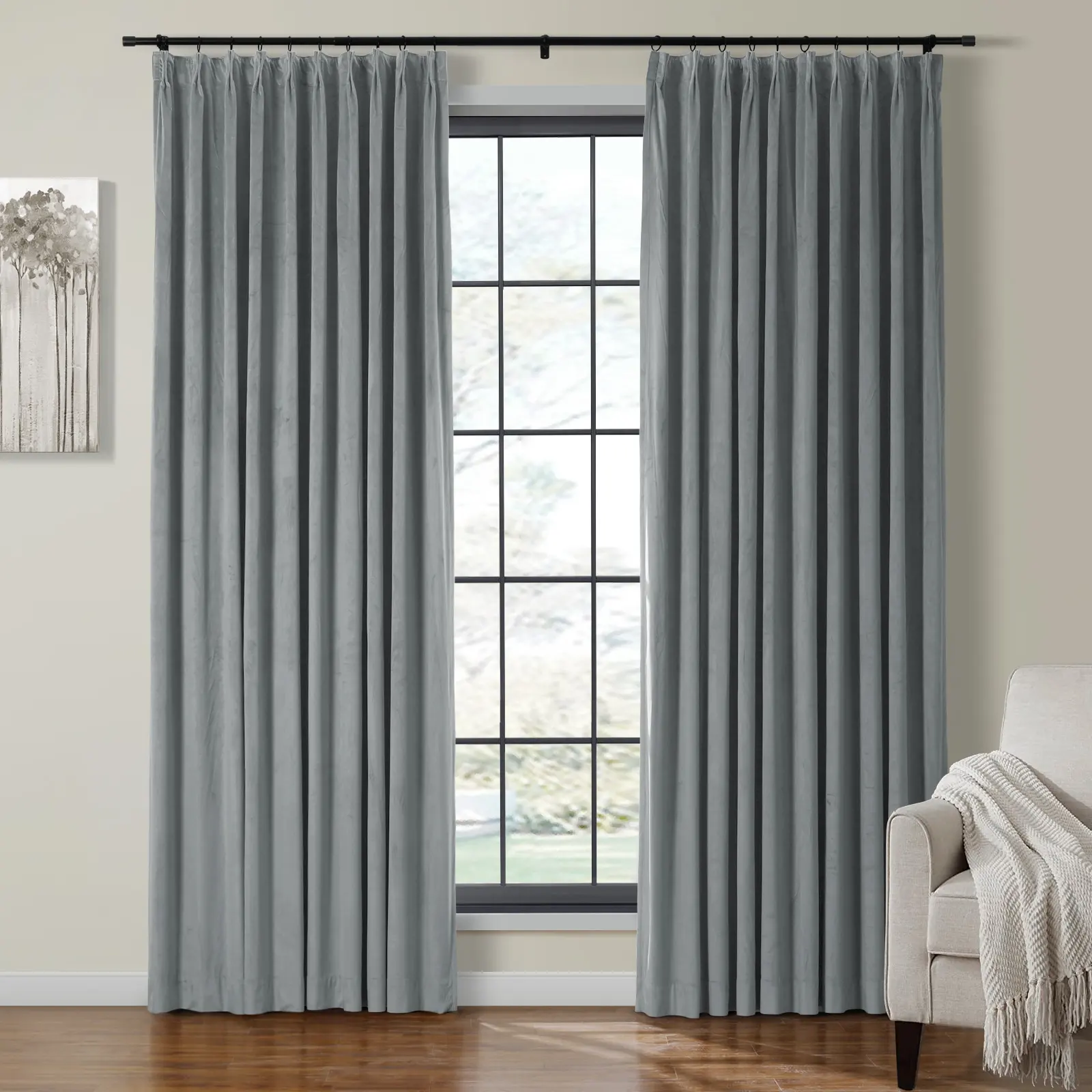 Maillard Velvet Curtains & Drapes Pleated - Image 91