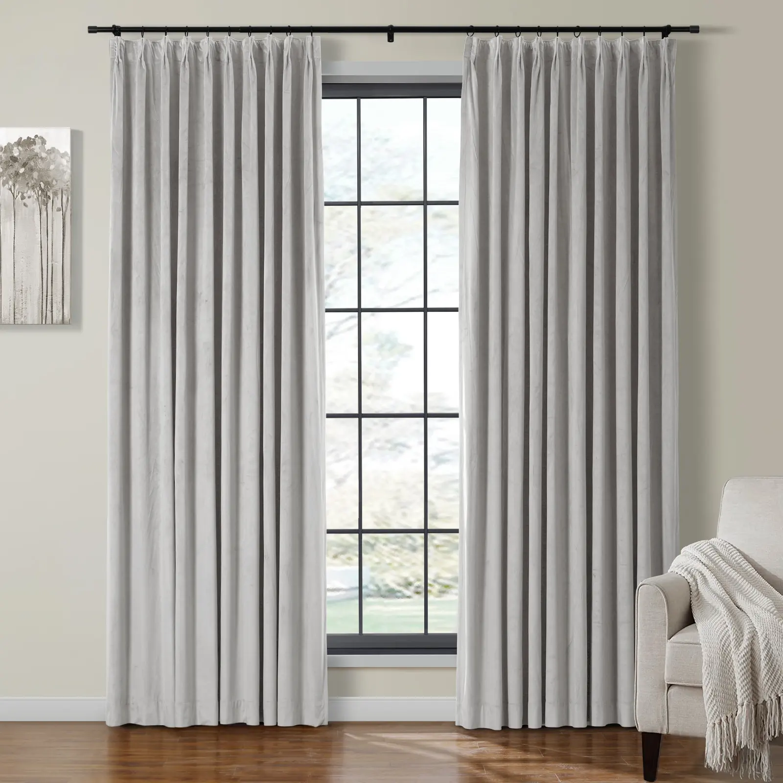 Maillard Velvet Curtains & Drapes Pleated - Image 92