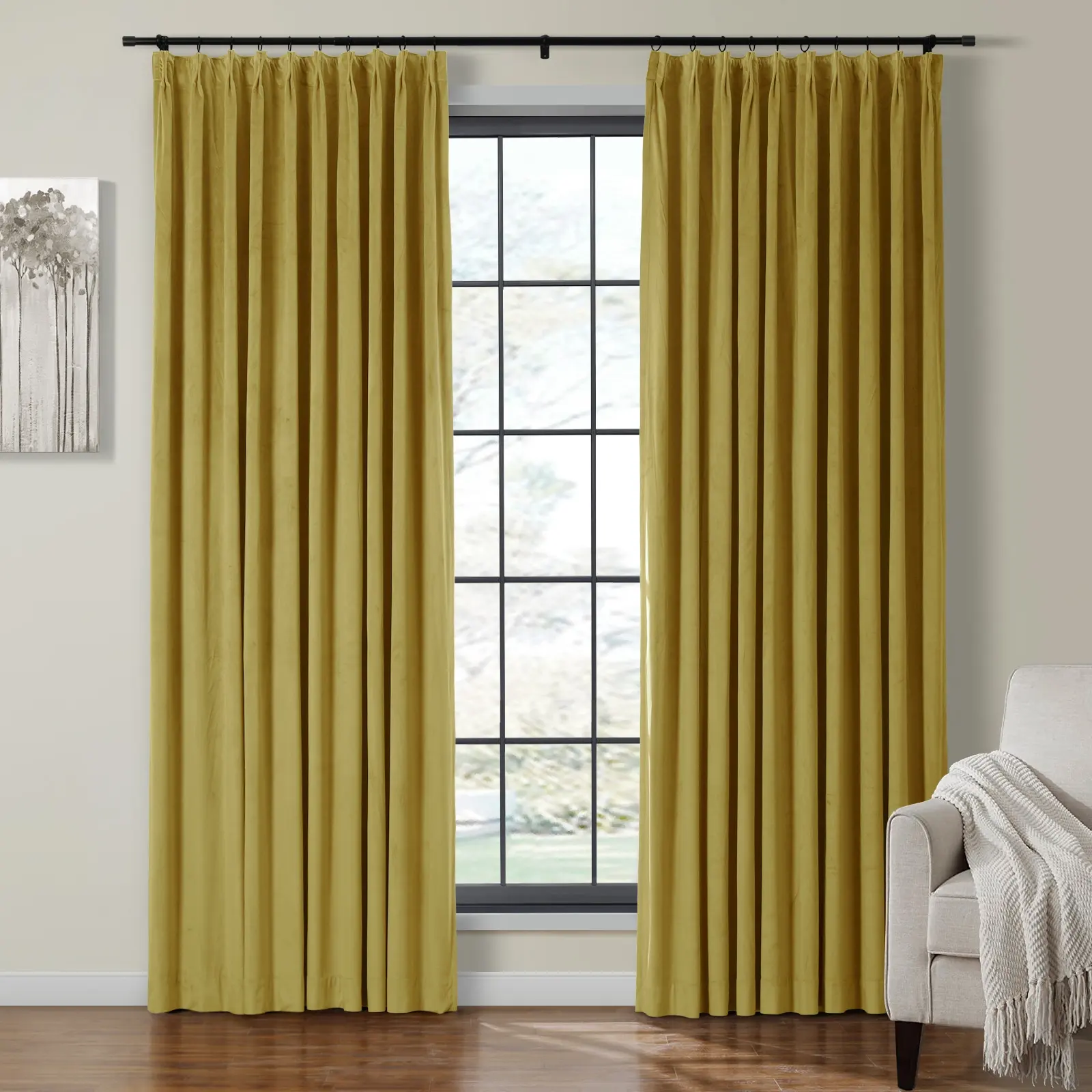 Maillard Velvet Curtains & Drapes Pleated - Image 95