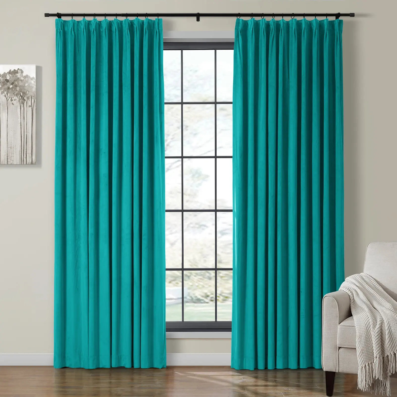 Maillard Velvet Curtains & Drapes Pleated - Image 96