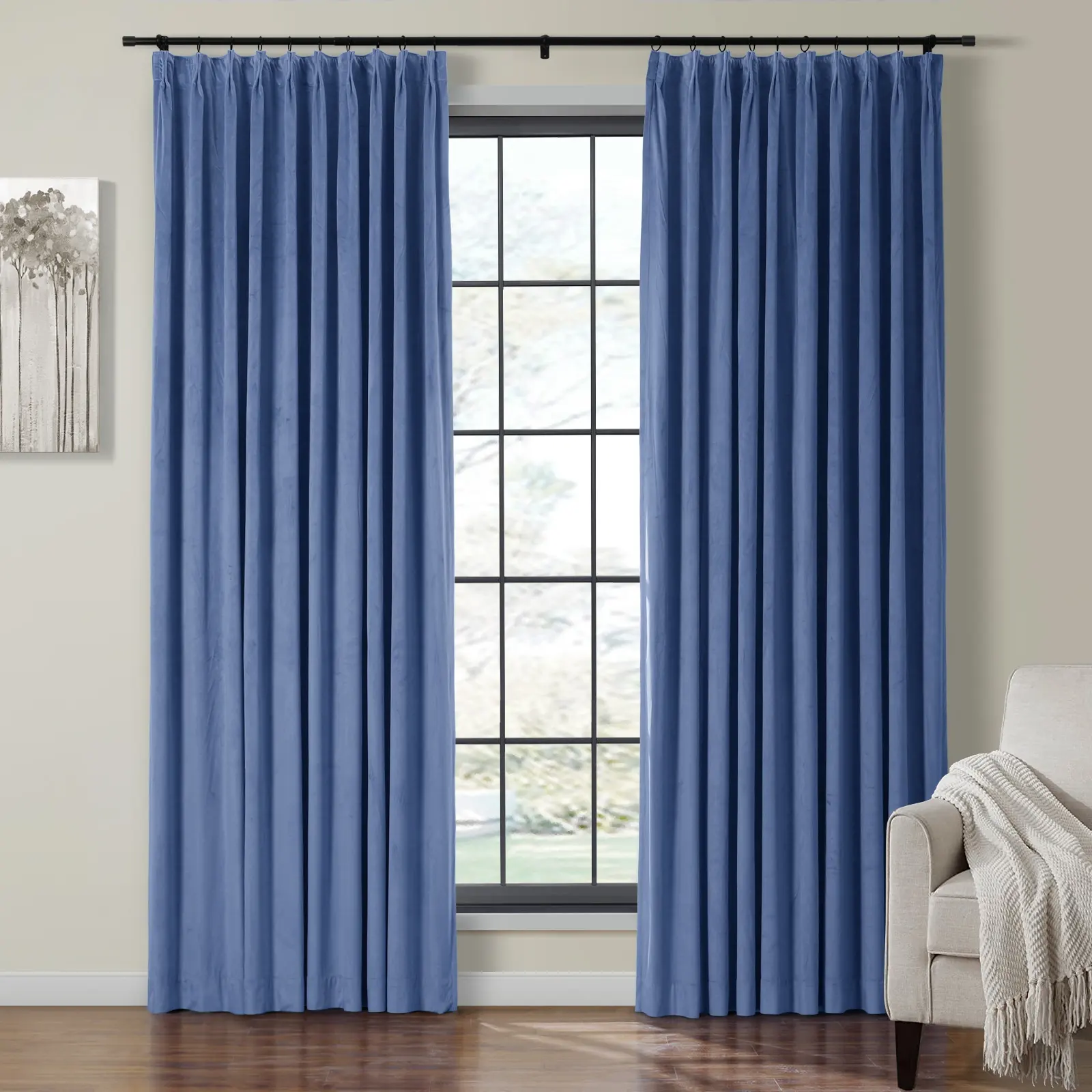 Maillard Velvet Curtains & Drapes Pleated - Image 98