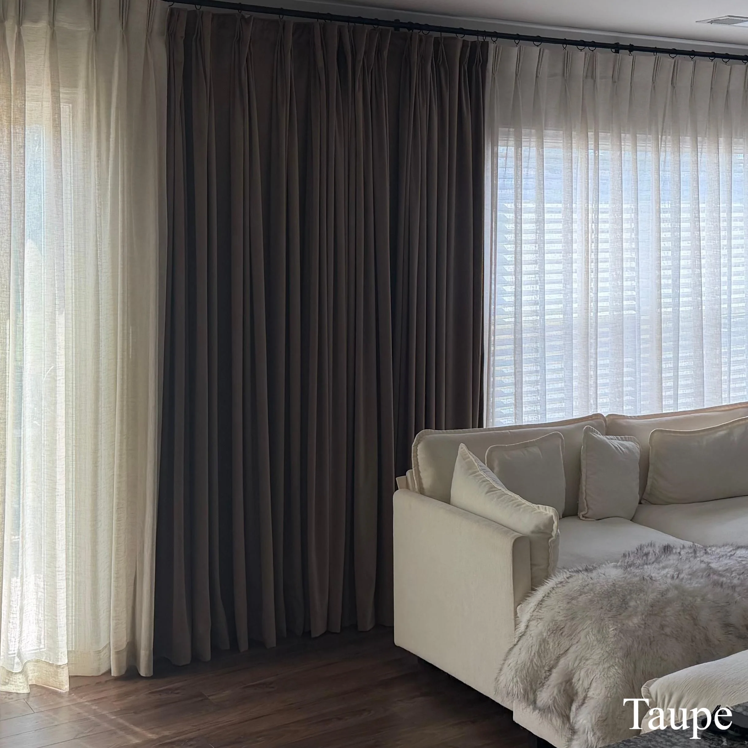 Maillard Velvet Curtains & Drapes Pleated - Image 3