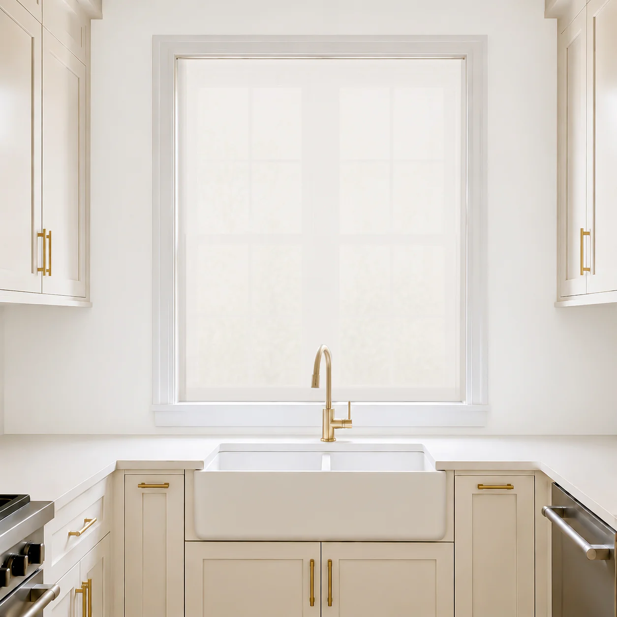 Meadow 100% European Linen Sheer Roman Shades & Blinds | Relaxed - Image 3
