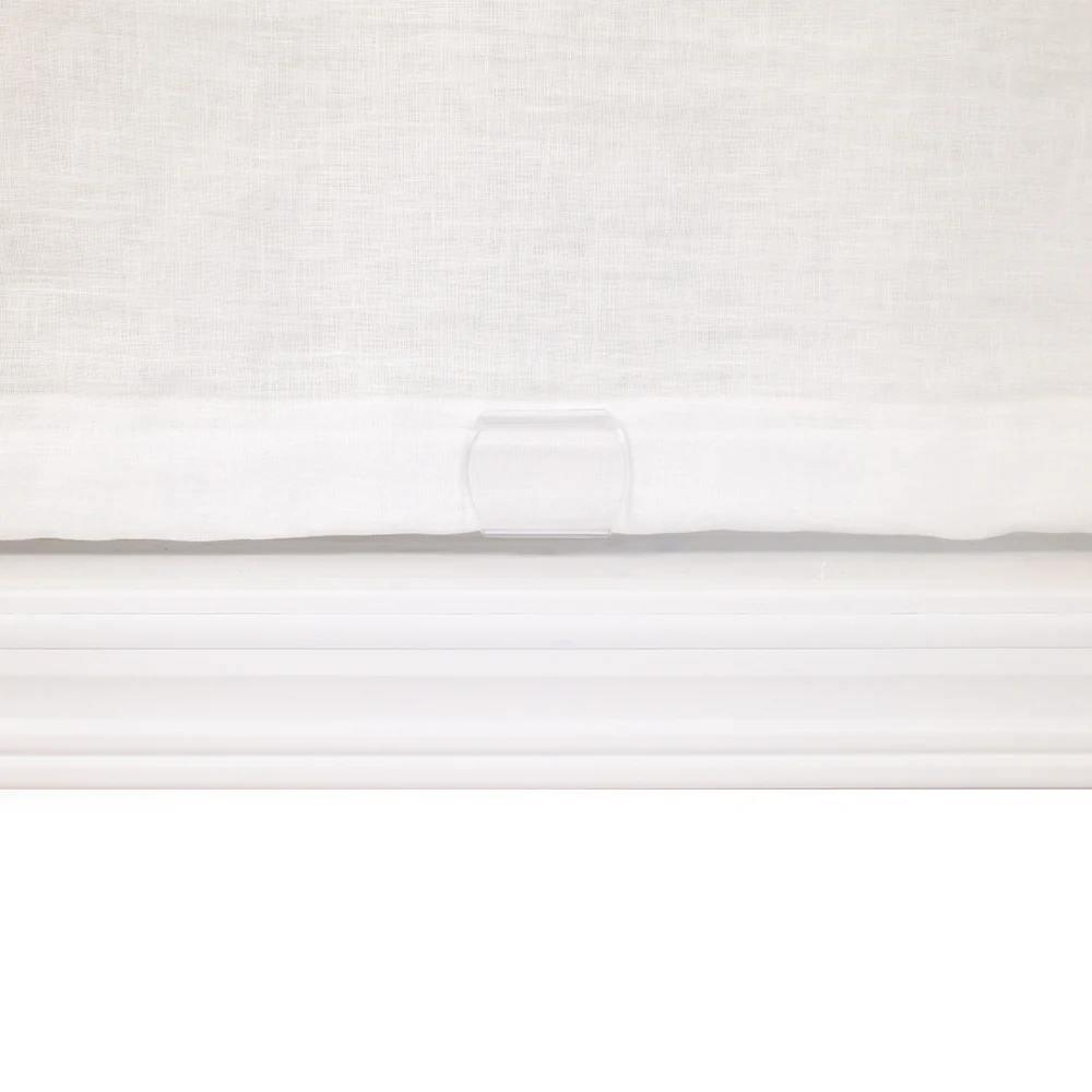 Meadow 100% European Linen Sheer Roman Shades & Blinds | Relaxed - Image 4