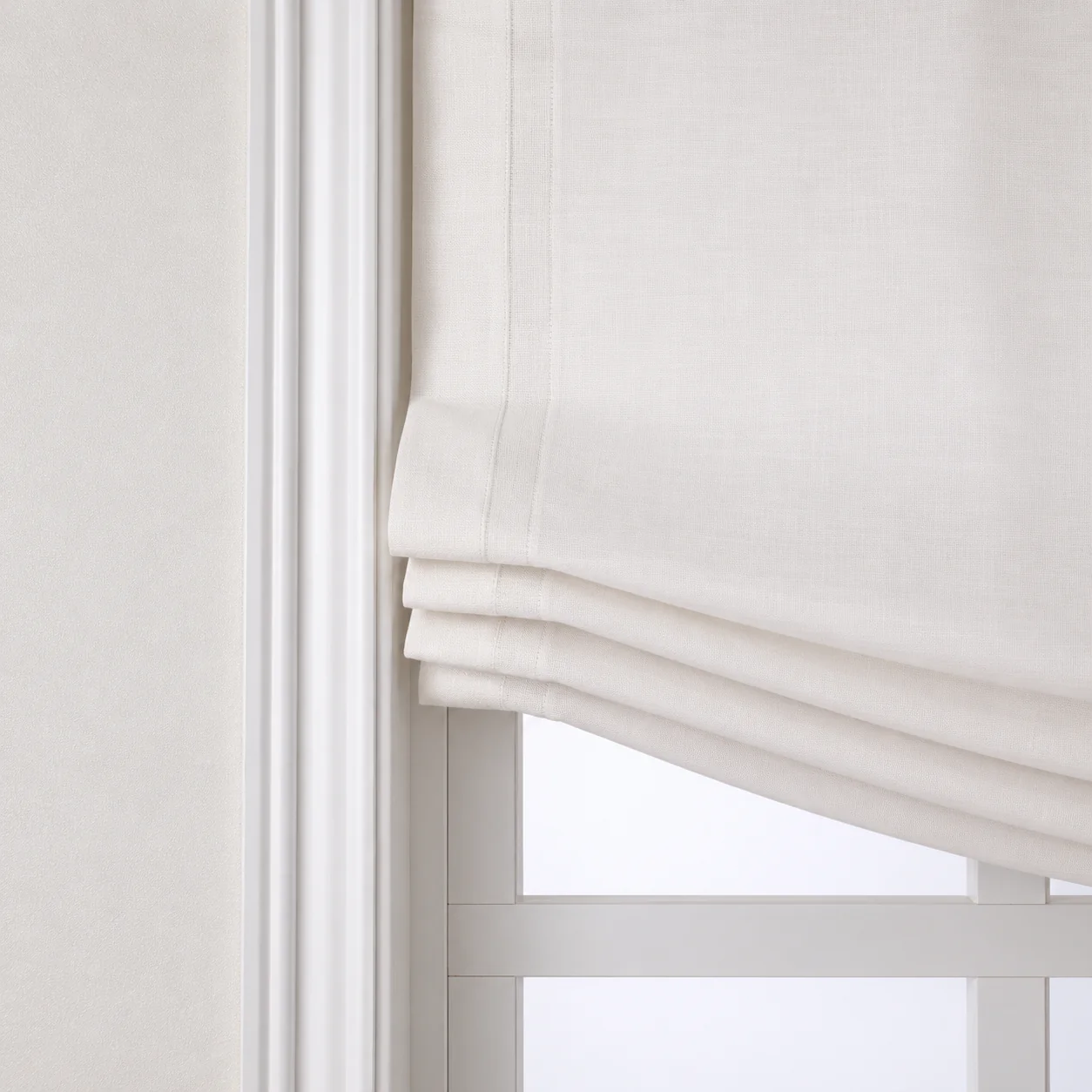 Meadow 100% European Linen Sheer Roman Shades & Blinds | Relaxed - Image 7