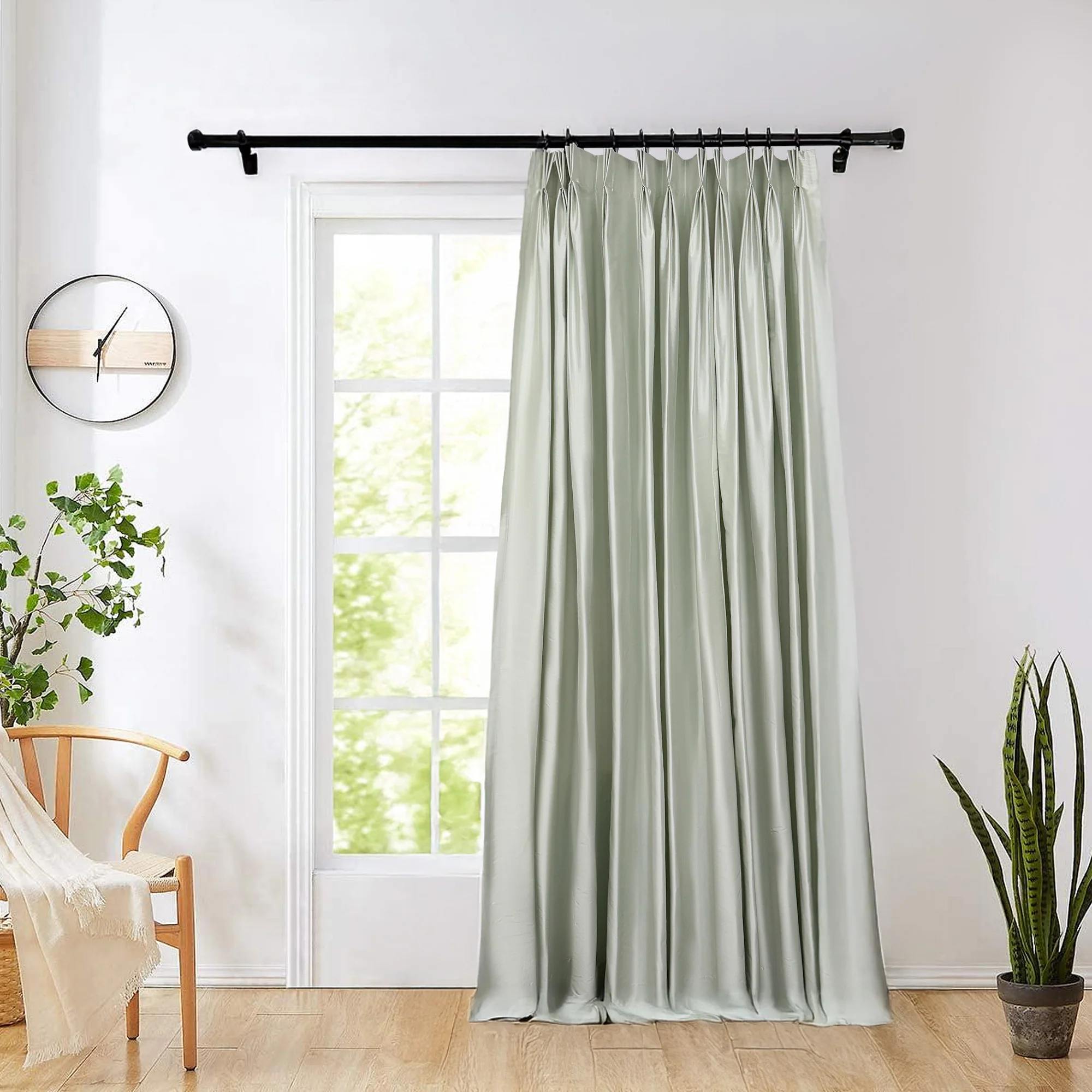 Mona Luxurious Silk Curtains & Drapes Pleated - Image 4
