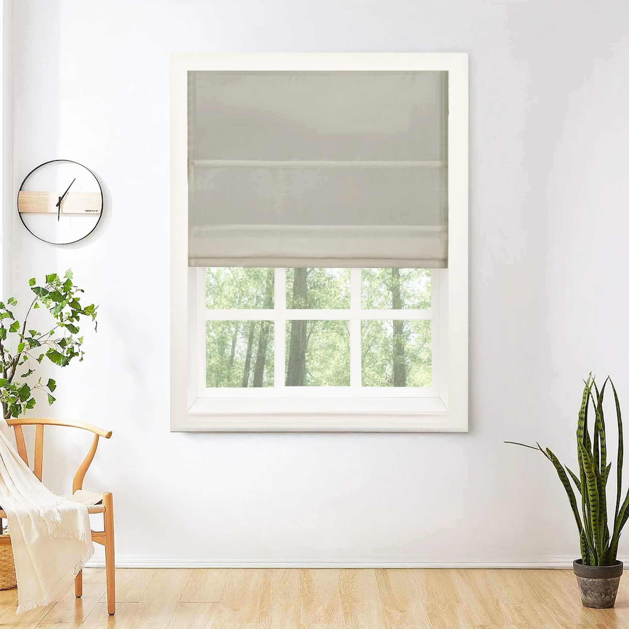 Mona Luxurious Silk Roman Shades & Blinds