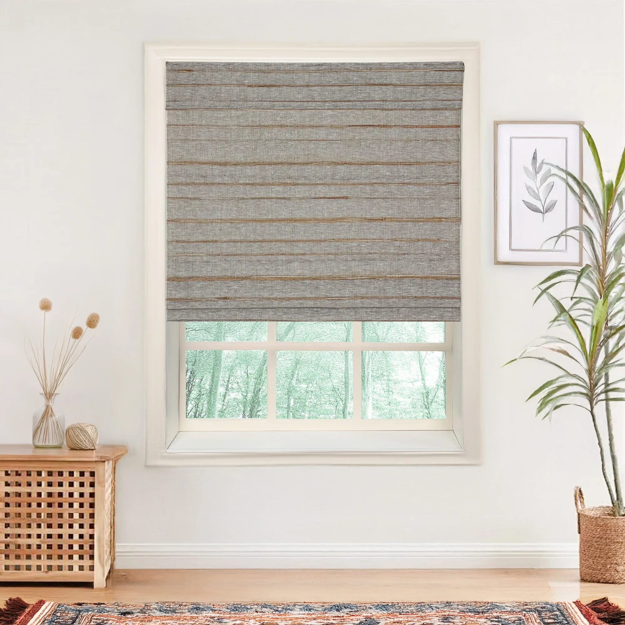 Natural Jute & Hemp Blinds & Shades Top Down Bottom Up | Black Gold - Image 3