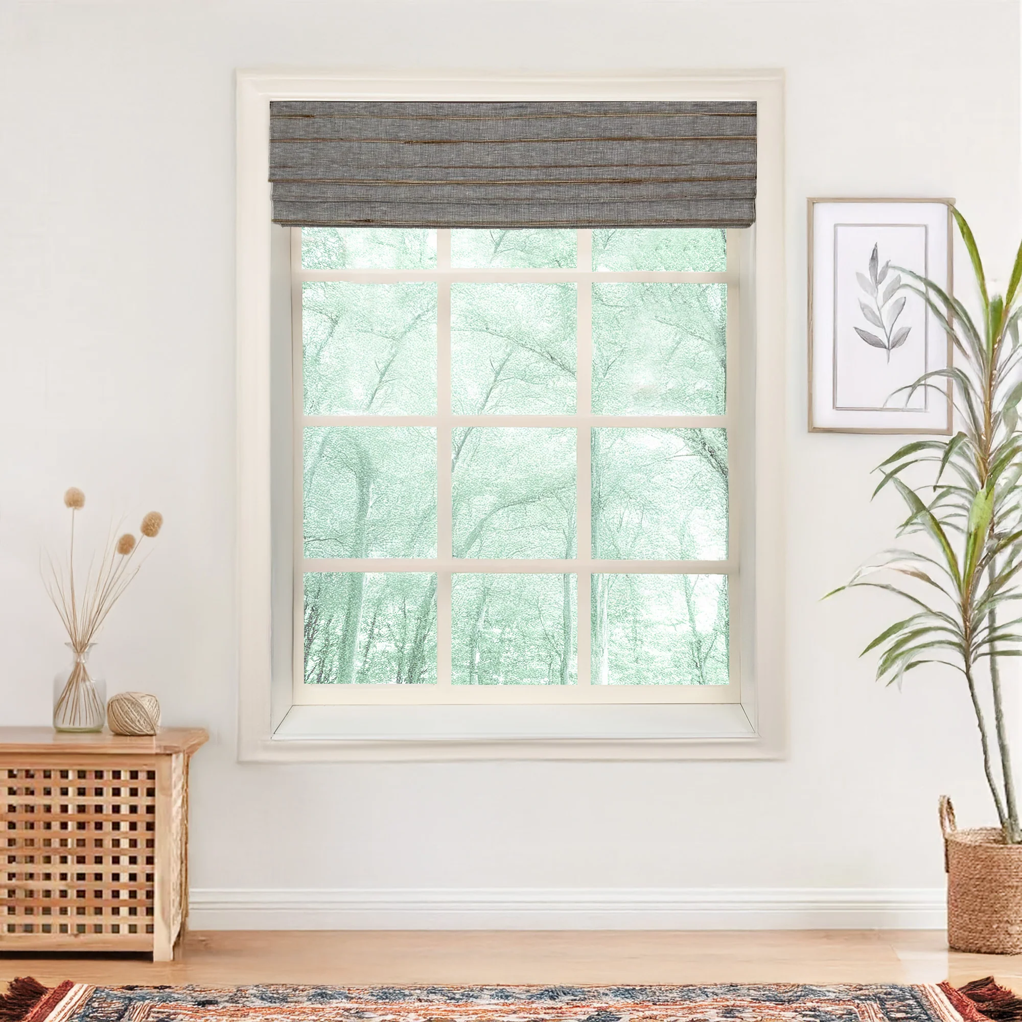 Natural Jute & Hemp Blinds & Shades Top Down Bottom Up | Black Gold - Image 4